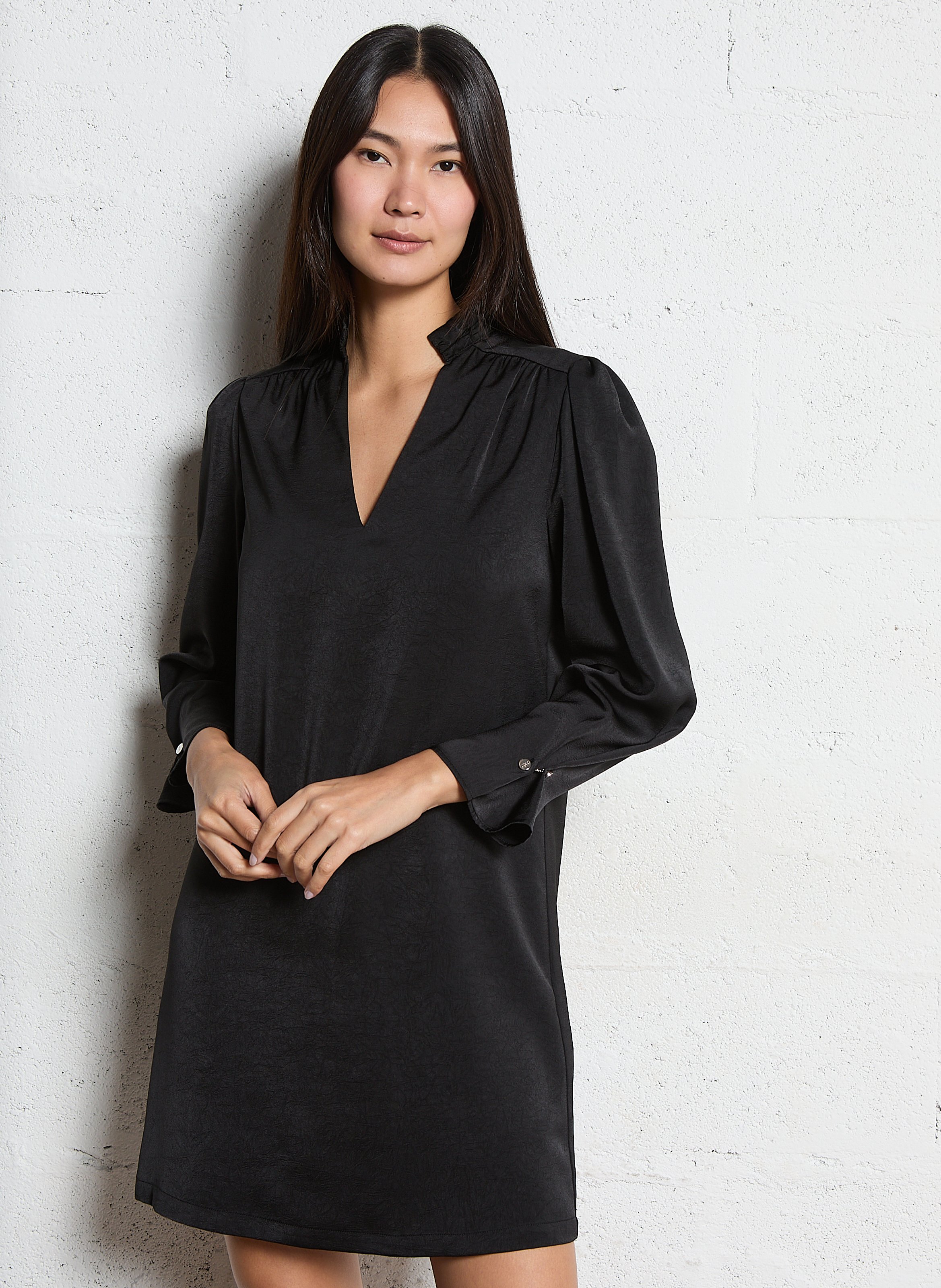 Gerade Tunikakleid in einfarbigem Design LIU JO Schwarz