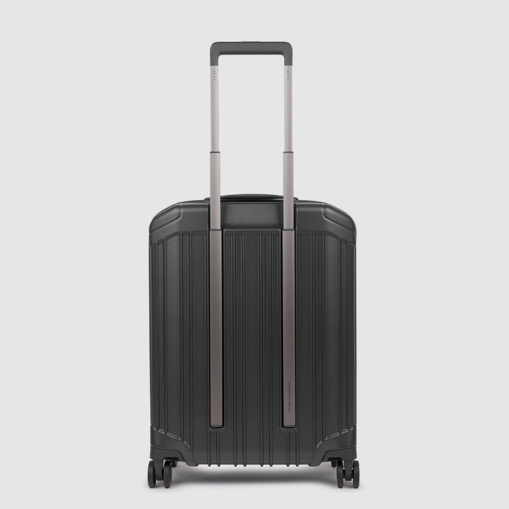 Cabin trolley suitcase with 4 wheels, TSA lock, and USB and USB type-C ports PIQUADRO Black
