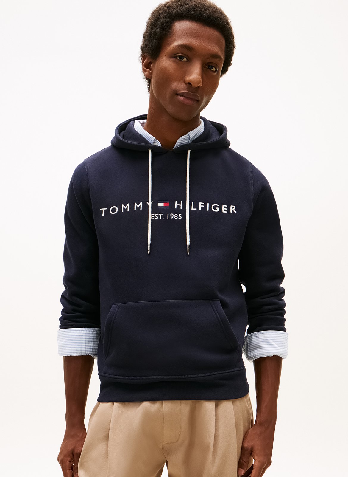 Sweat à capuche regular-fit brodé en molleton TOMMY HILFIGER