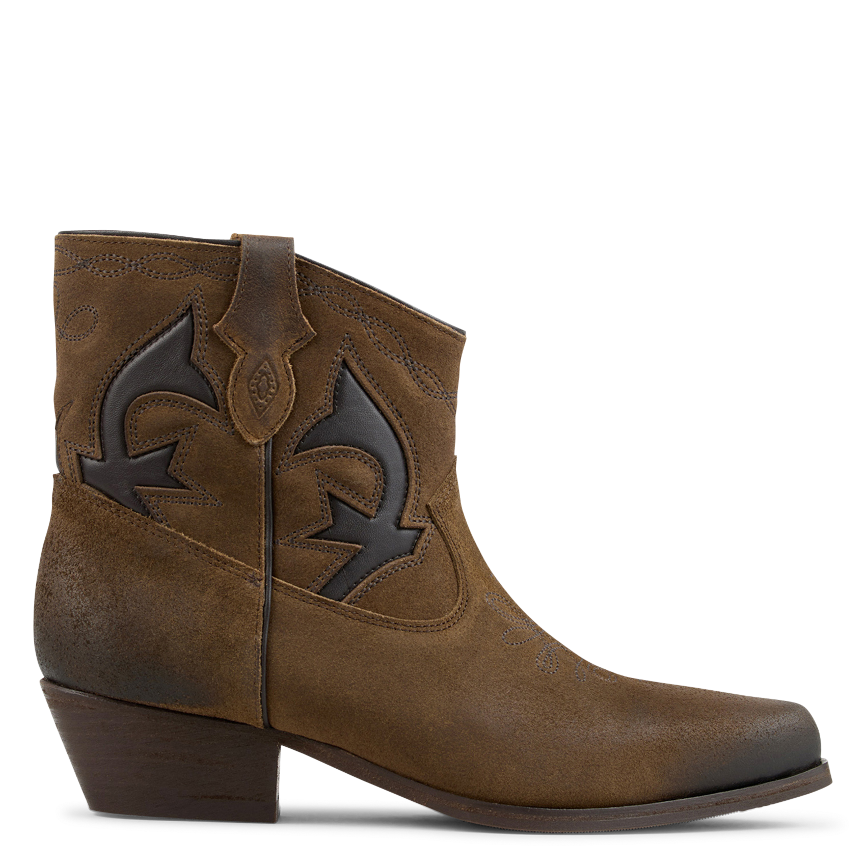 Bottines santiag en cuir  BA&SH Marron