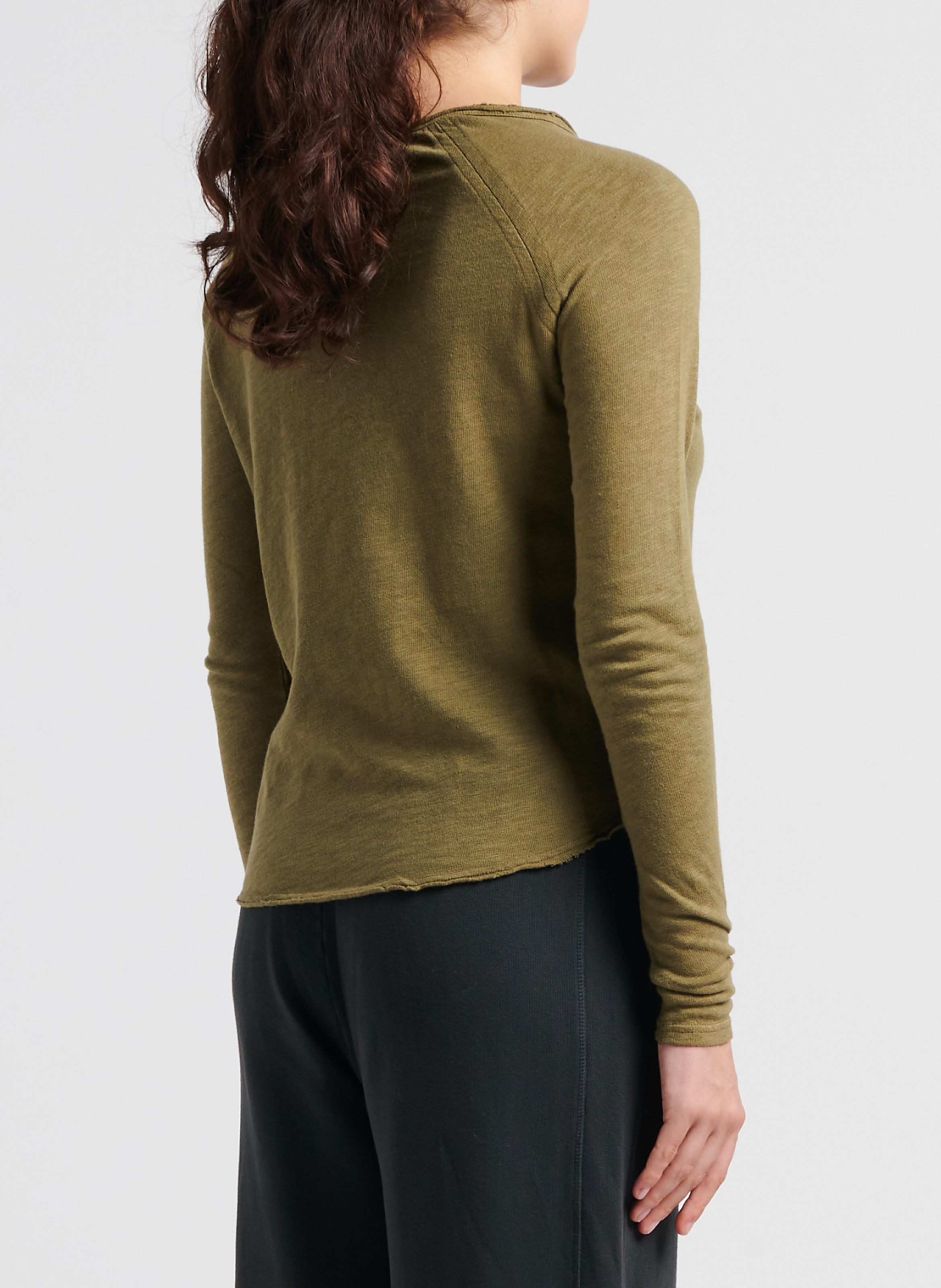 Round-neck cotton T-shirt AMERICAN VINTAGE Khaki