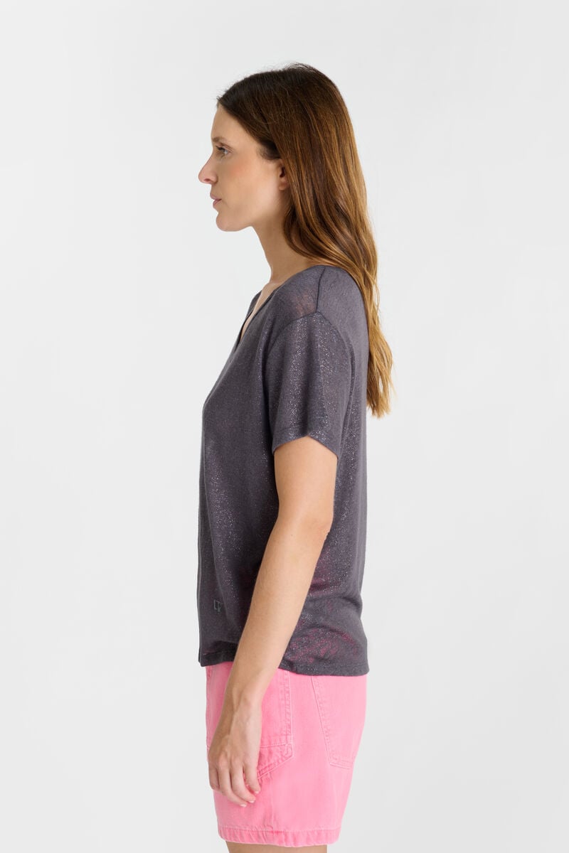 Tommy Badge T-shirt LE TEMPS DES CERISES Grey