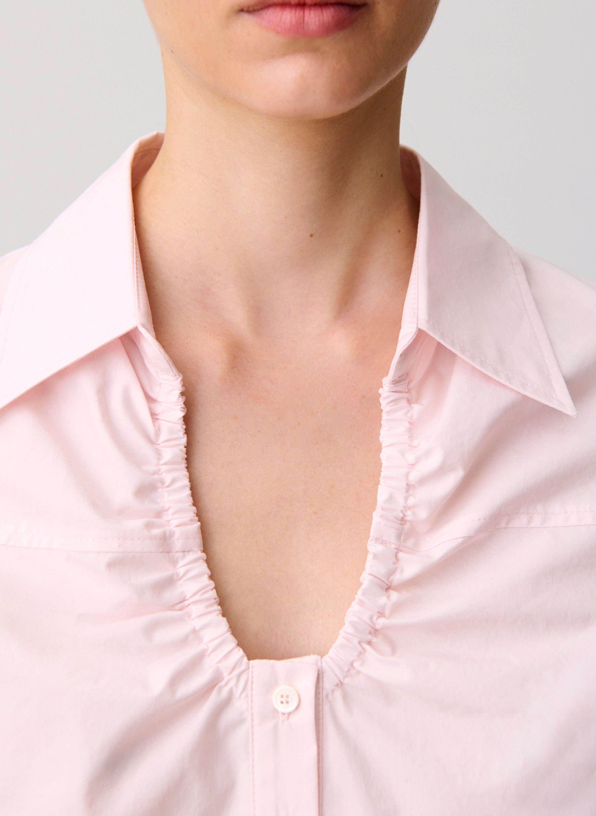 Camisa de algodón con cuello clásico CLAUDIE PIERLOT Rosa