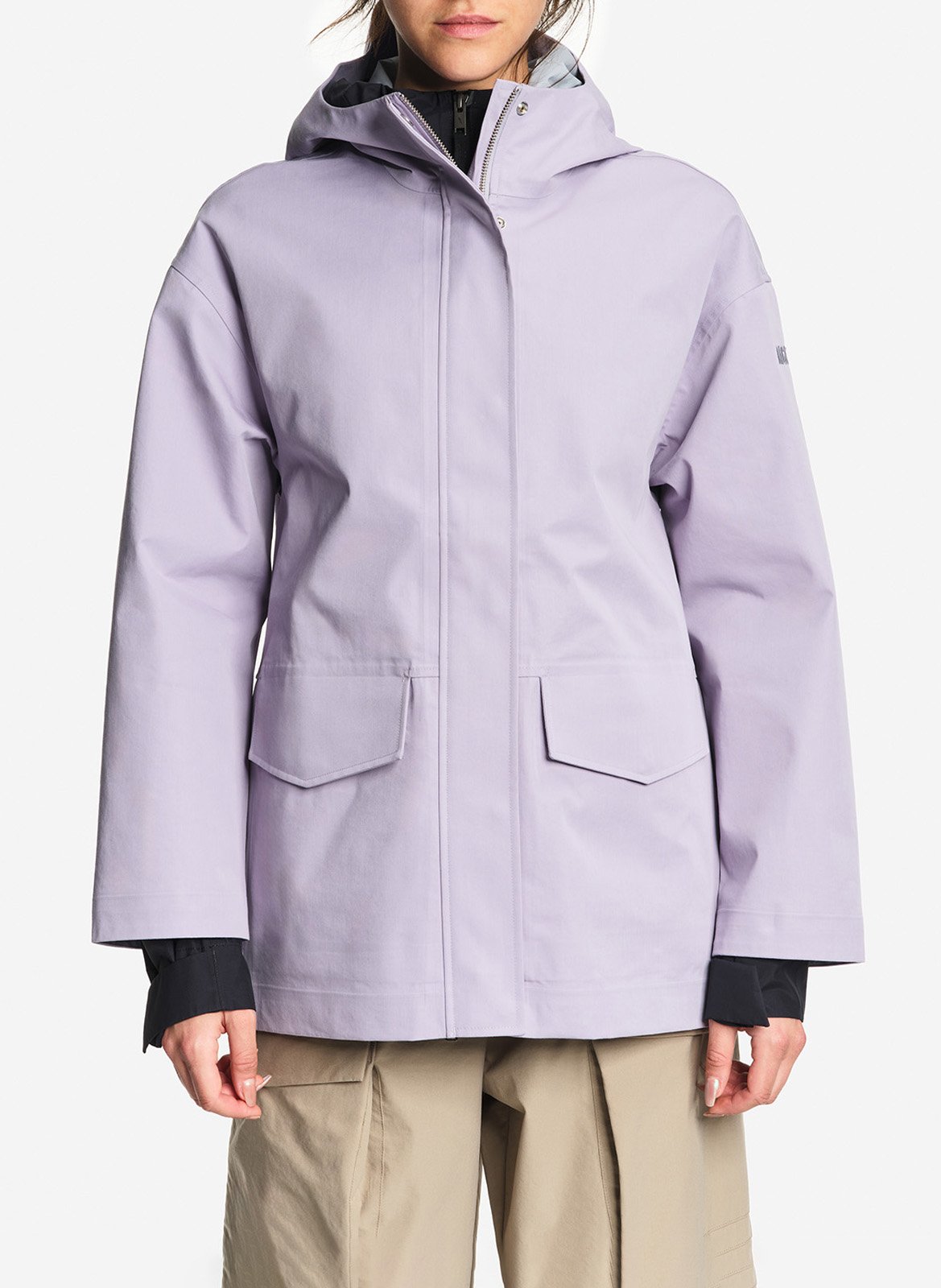 Parka droite à capuche unie AIGLE Violet