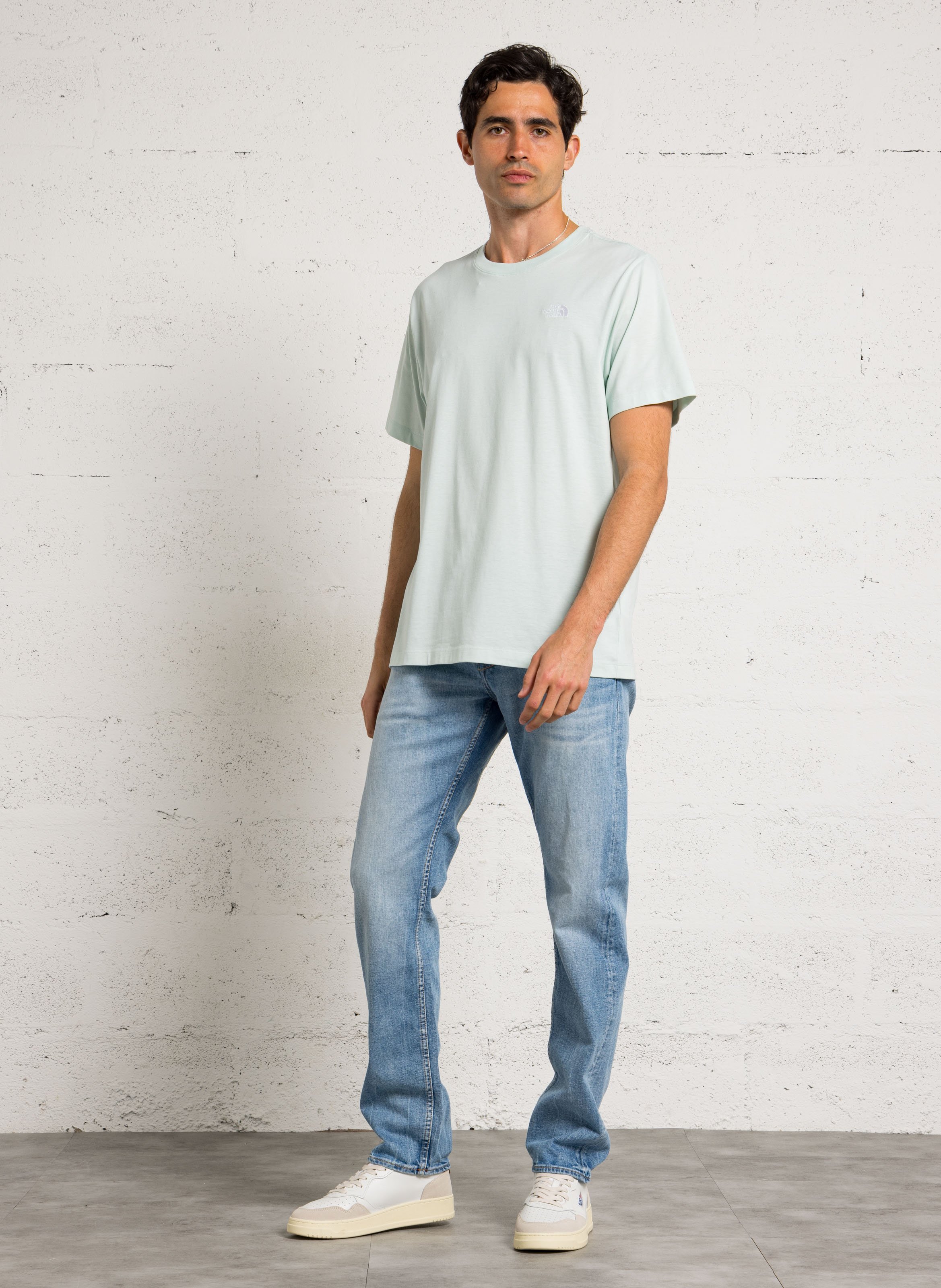 Jeans droit en coton mélangé LE TEMPS DES CERISES Bleu