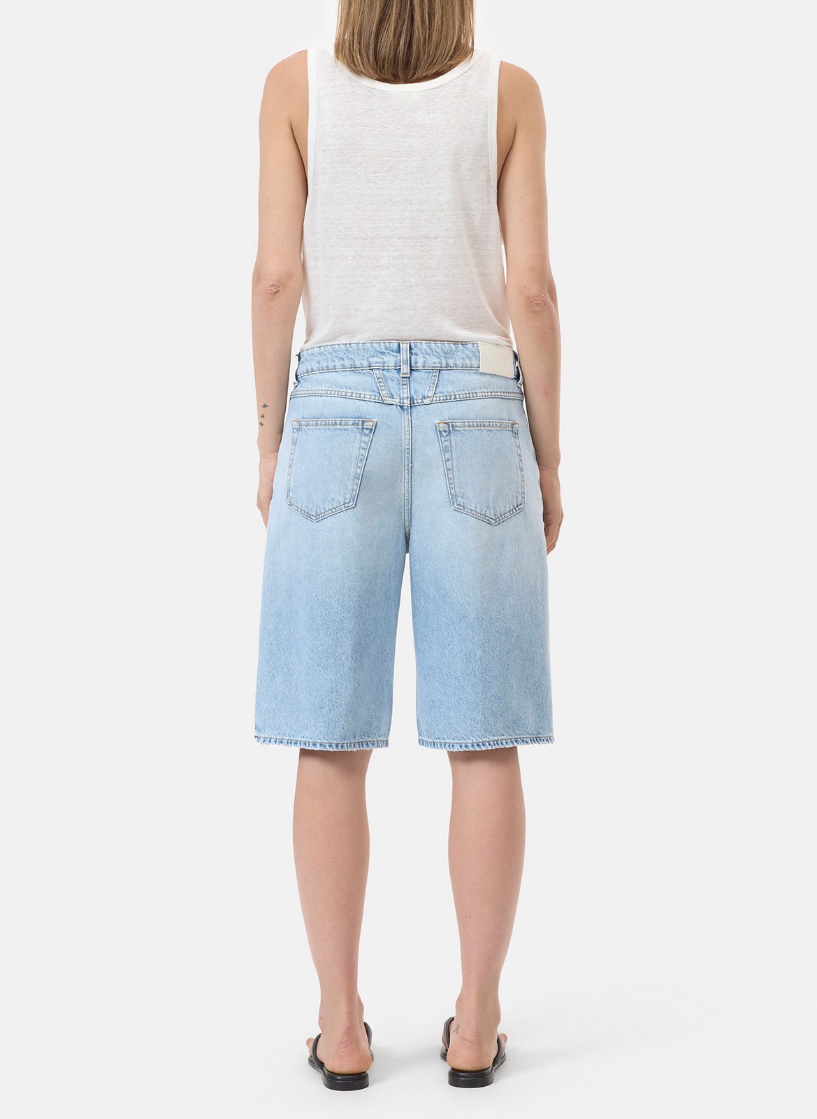 Straight Bermuda shorts in cotton and recycled cotton CLOSED Blue
