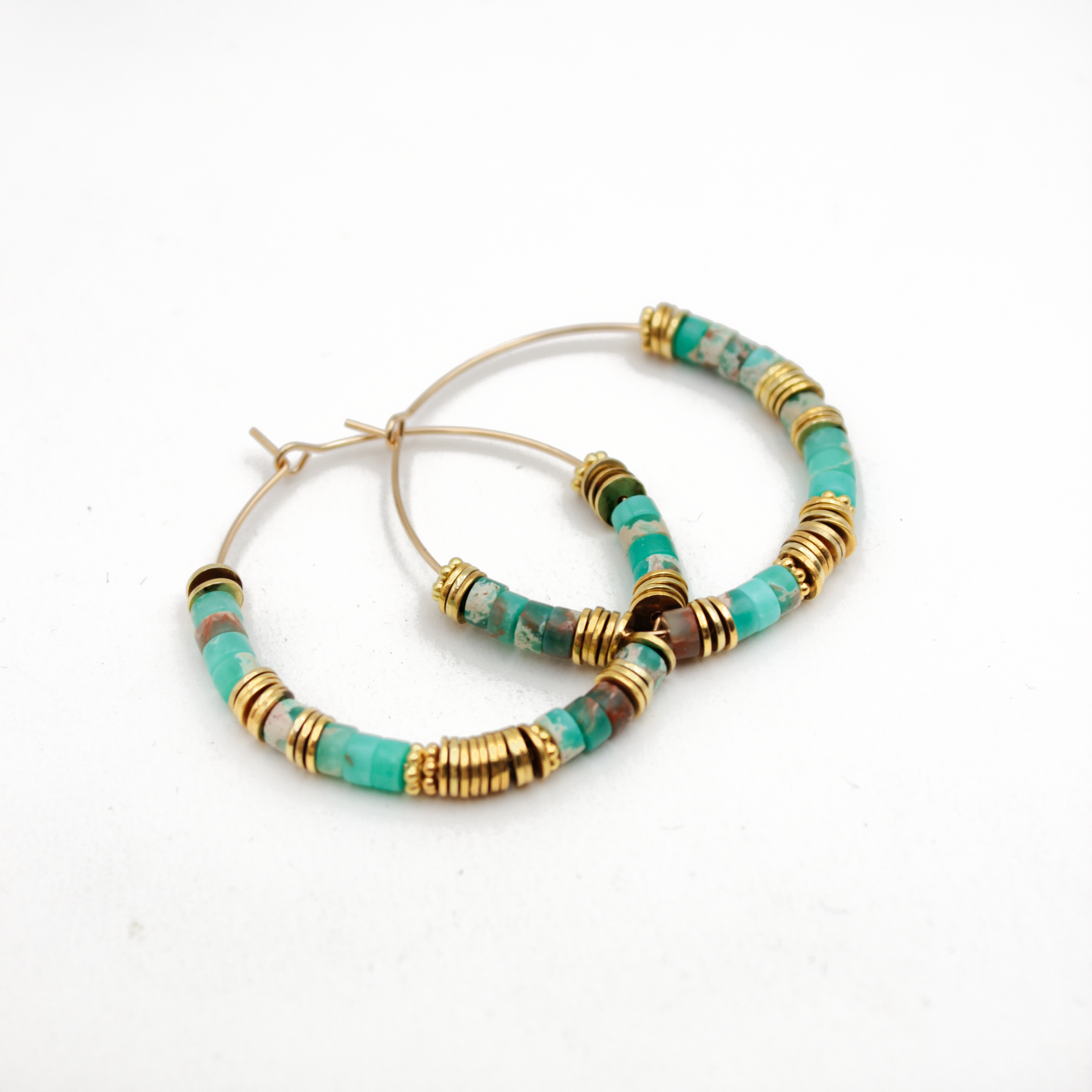 Créoles heishi - christelle L'ATELIER DES DAMES Doré