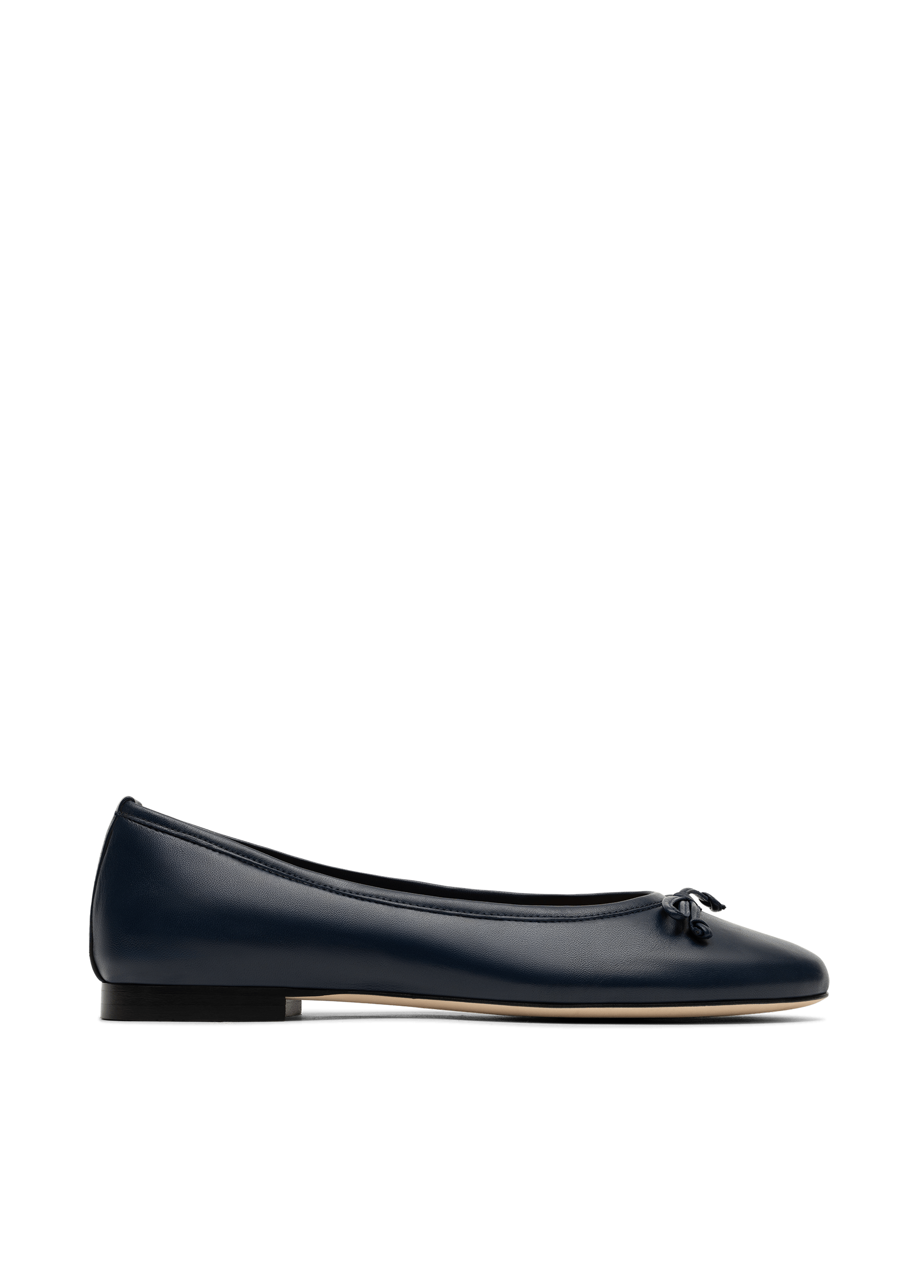 Navy nappa leather ballerina flats - sacchetto PARALLELE PARIS Blue