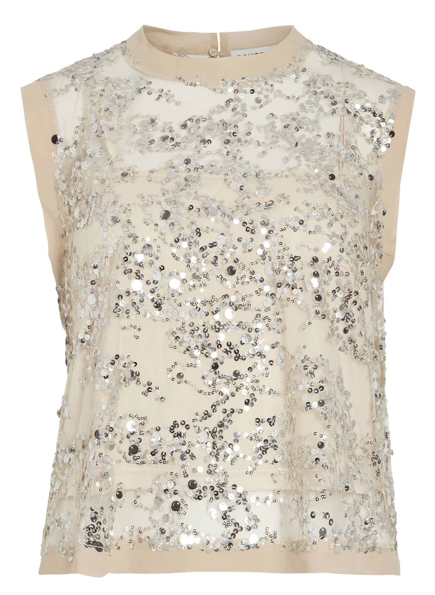 Top à sequins droit  ROUGE EDIT Gris