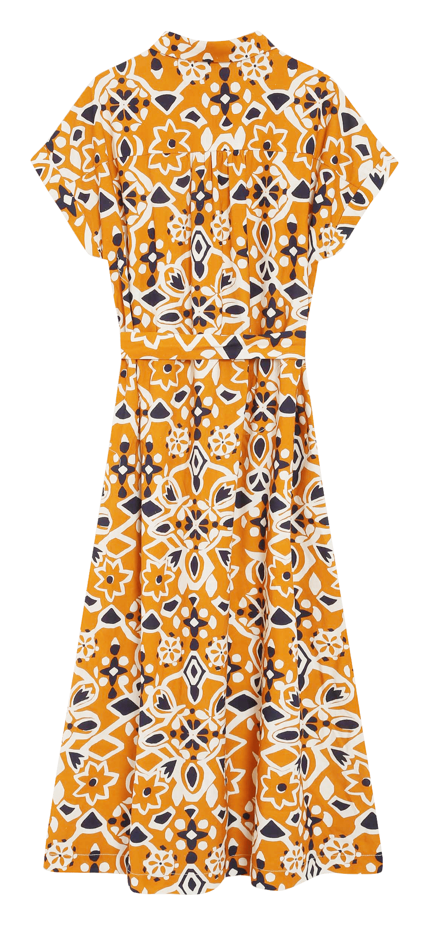 Jurk met uitlopende snit en print GRACE ET MILA Oranje