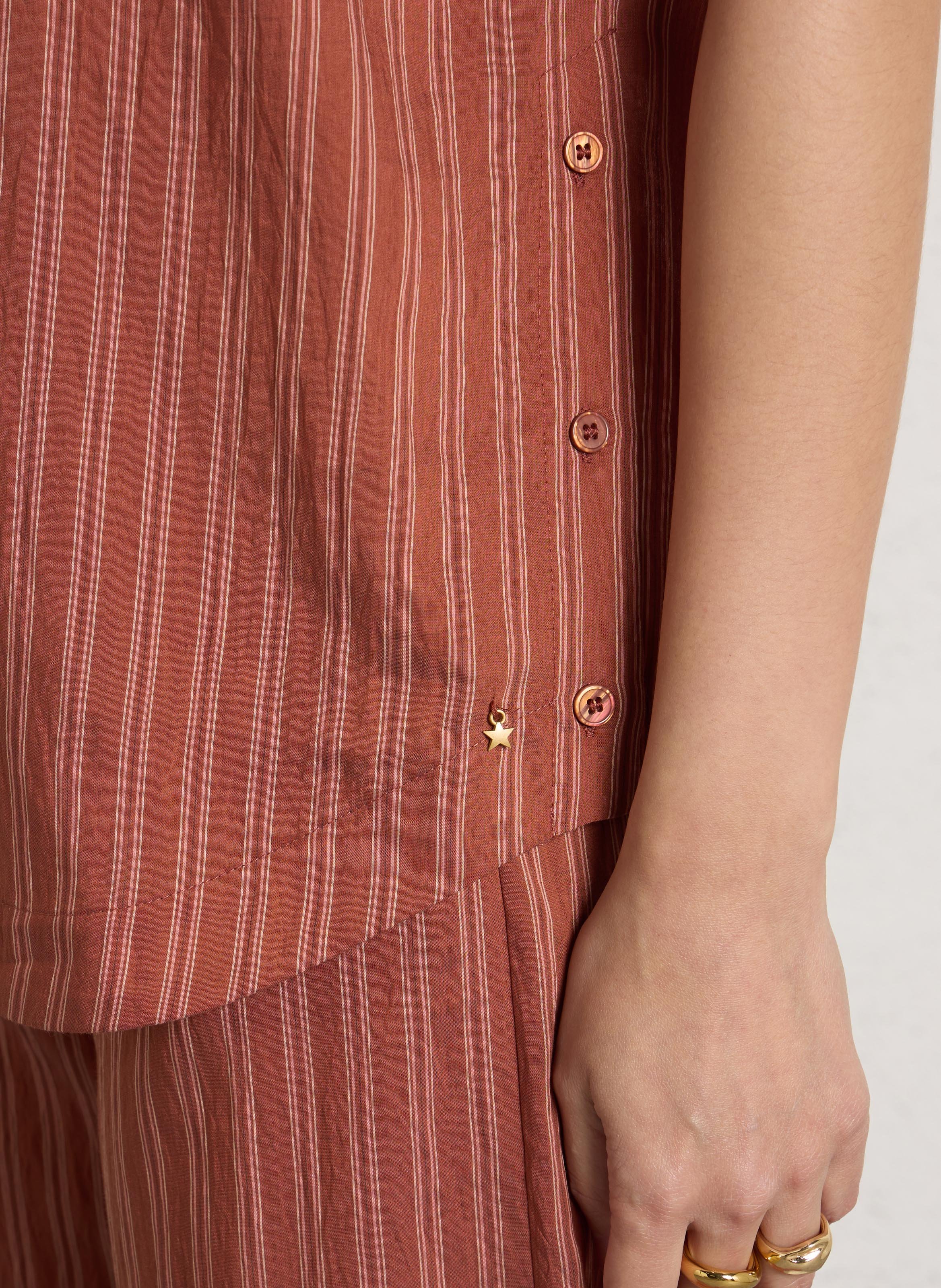 Leinenhemd DES PETITS HAUTS Rosa