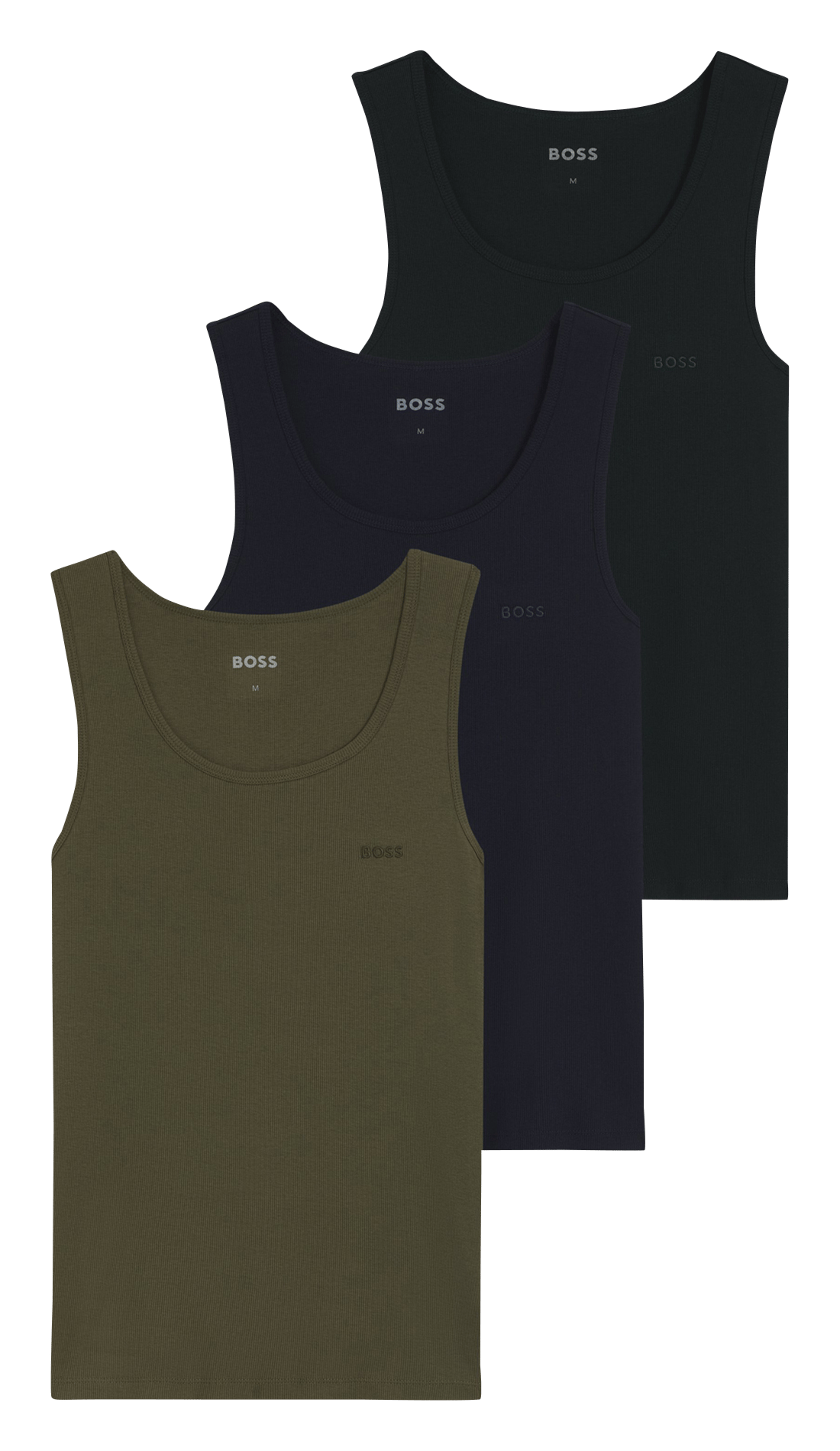Lot de trois débardeurs en coton BOSS Multicolore