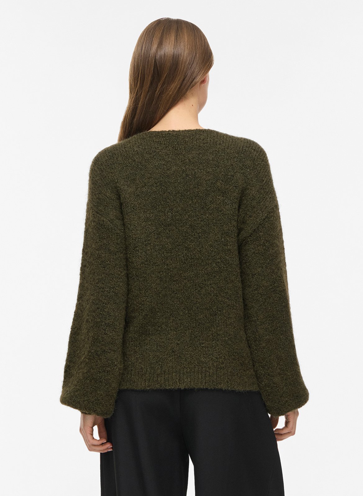 Round-neck sweater VILA Khaki