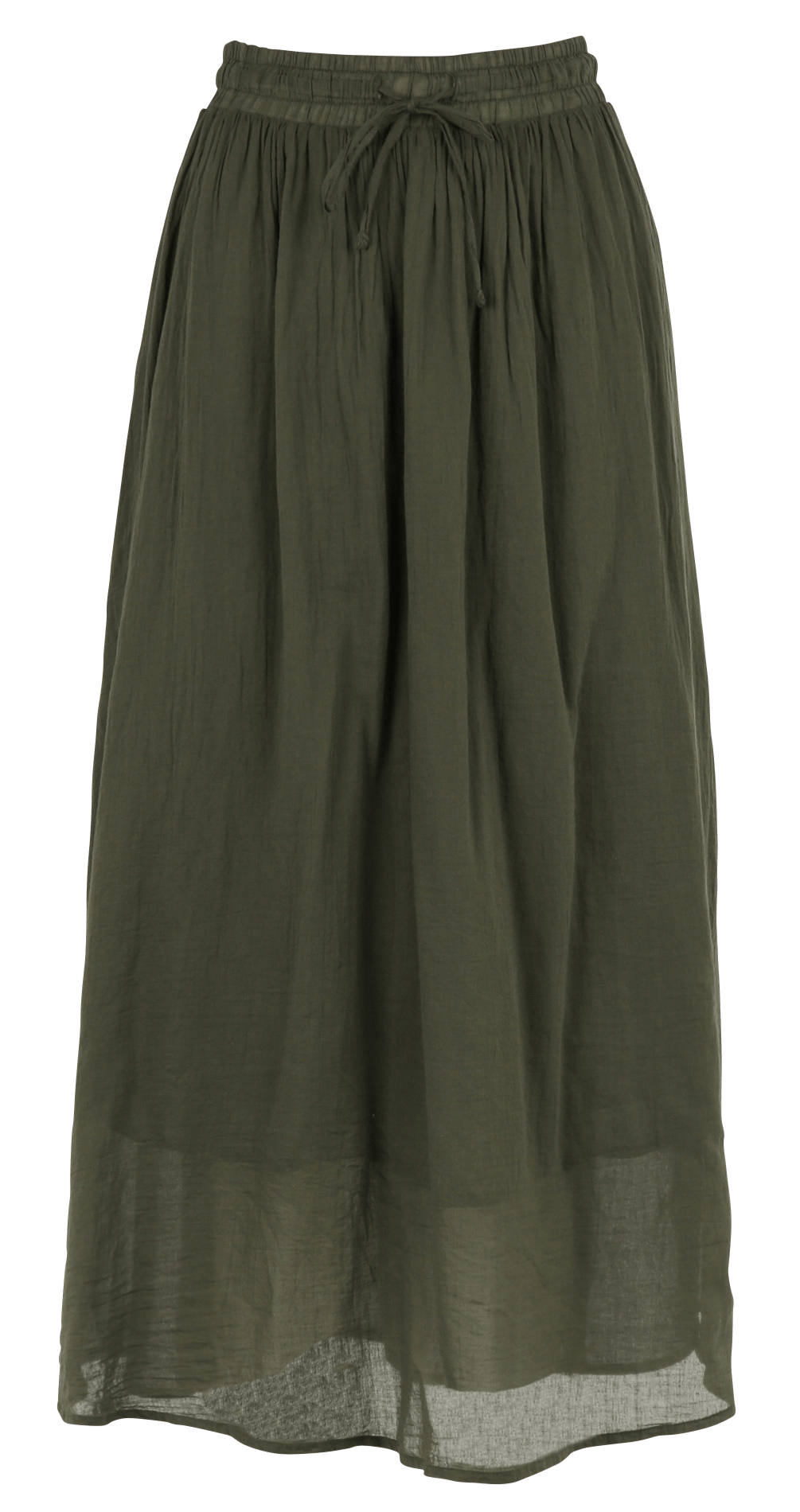 Langer Rock aus Baumwoll-Voile LA FEE MARABOUTEE Grun
