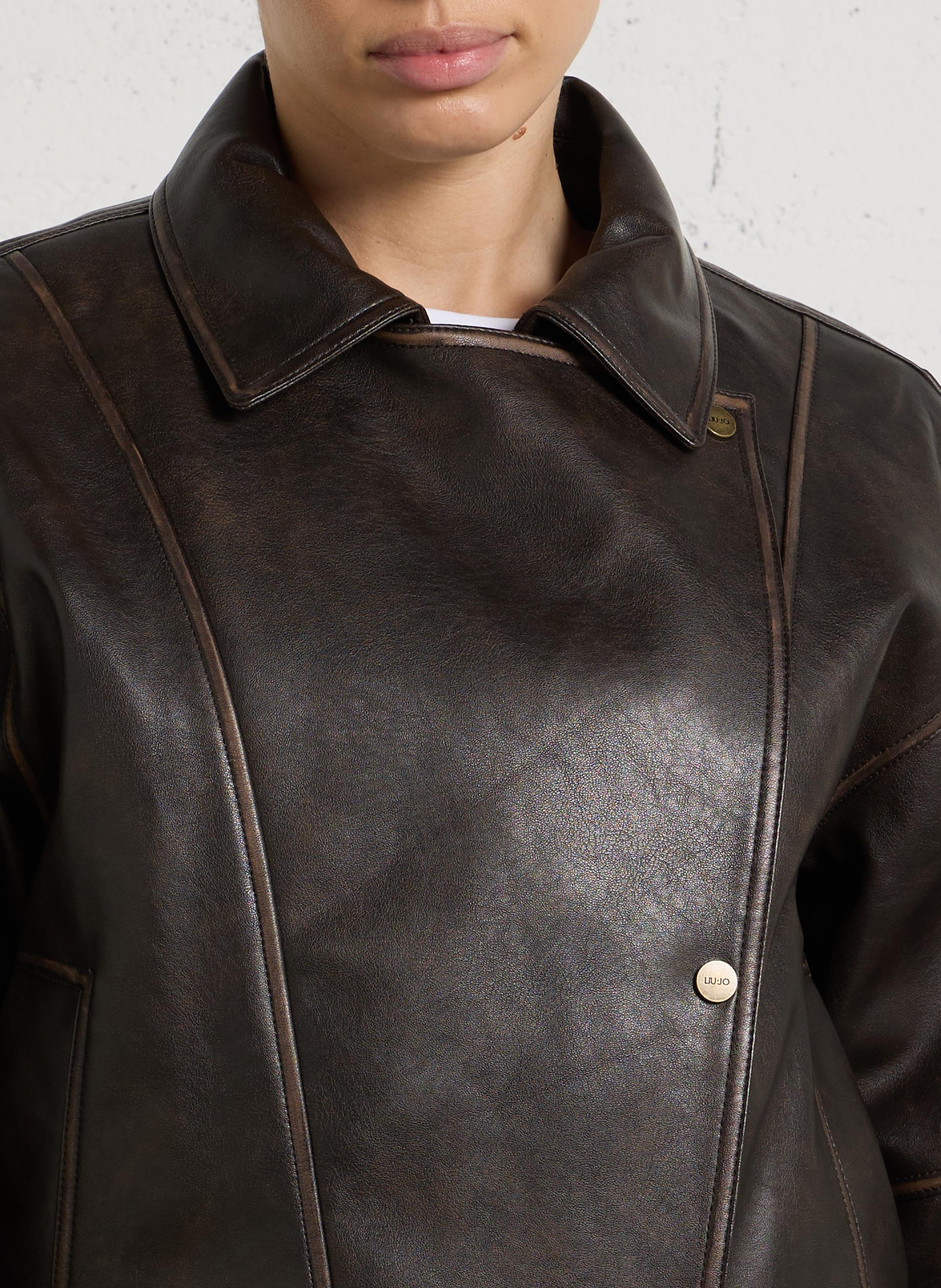 Oversize-Jacke mit klassischem Kragen LIU JO Braun