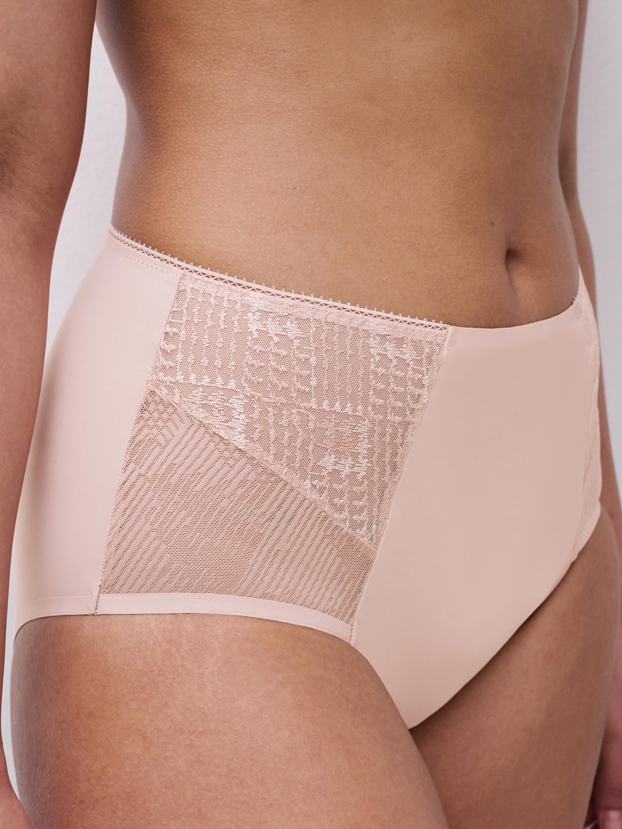 High-waisted lace panties CHANTELLE Beige