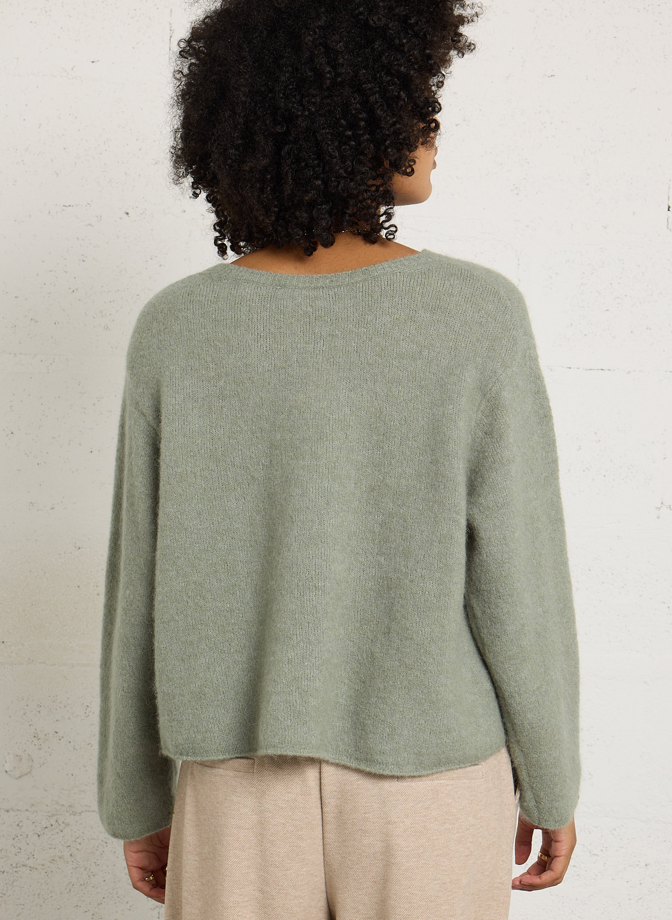 Pull droit col rond AMERICAN VINTAGE Vert
