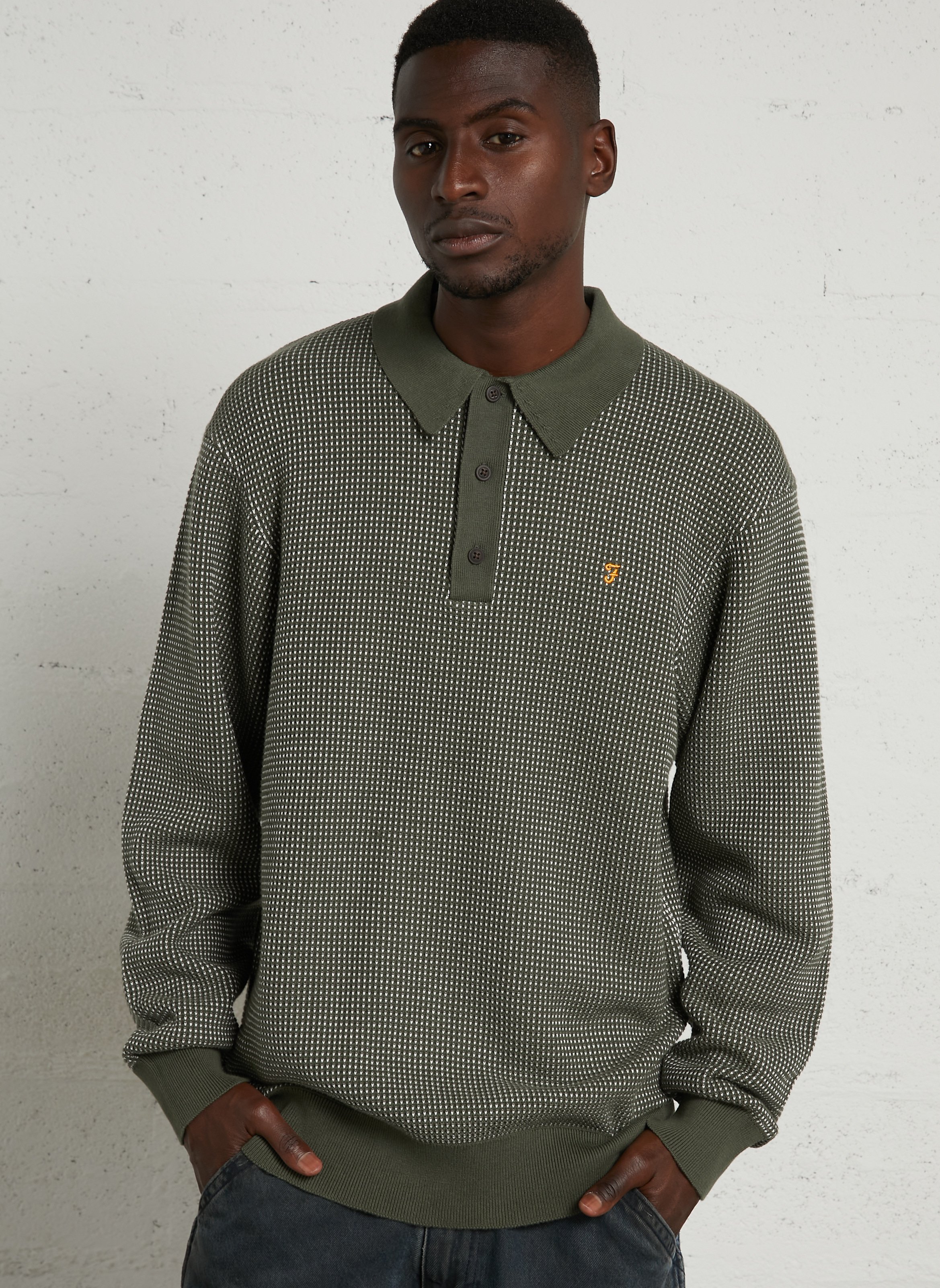 Pull col classique en coton biologique FARAH