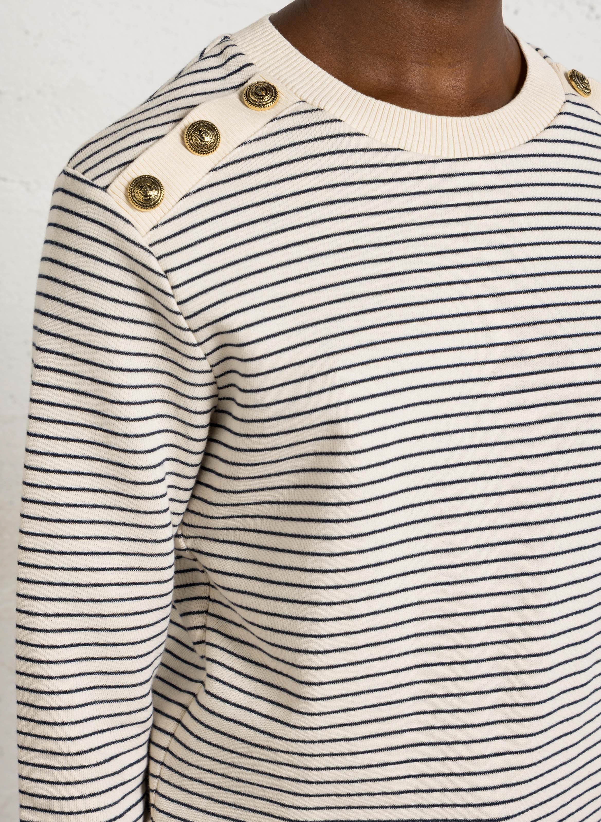 Striped cotton sweater MAISON 123 Beige