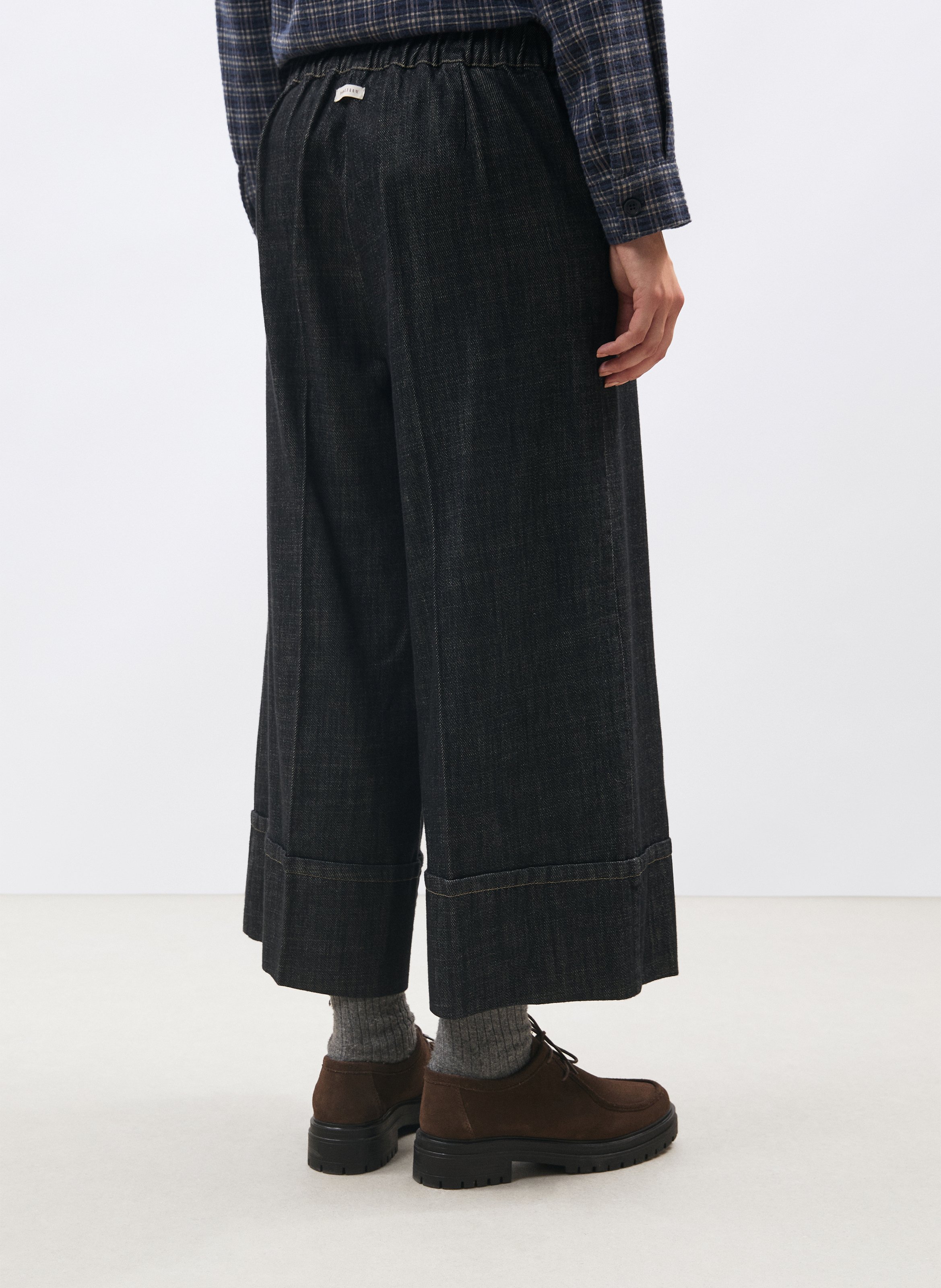 Cropped cotton jeans HUMILITY Black