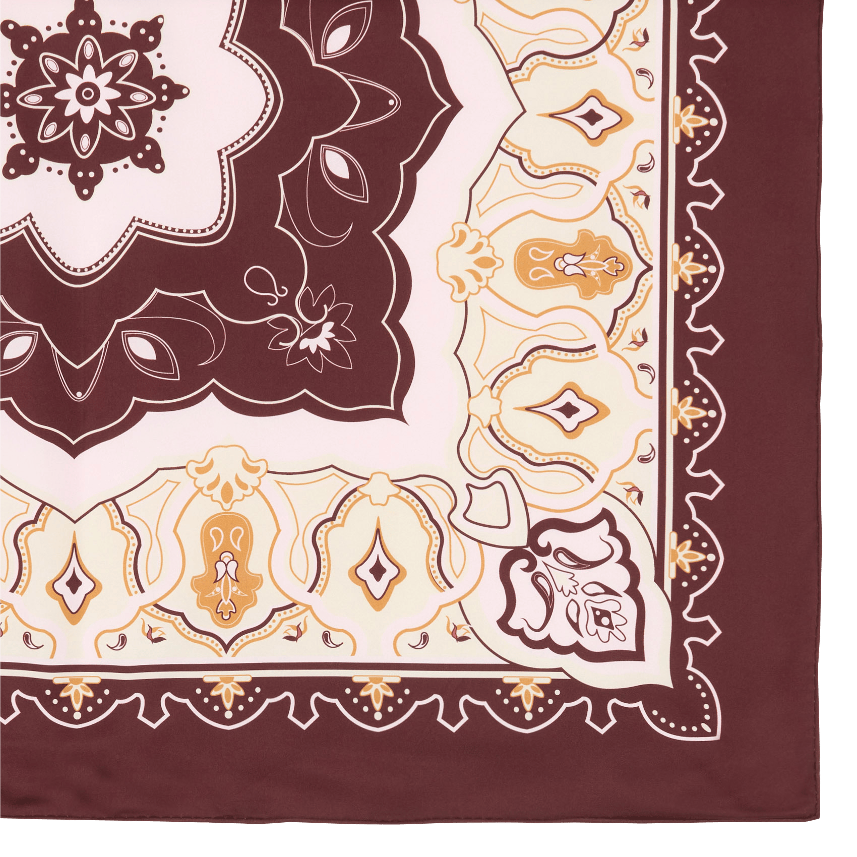 Foulard van zijde met print MAISON 123 Rood