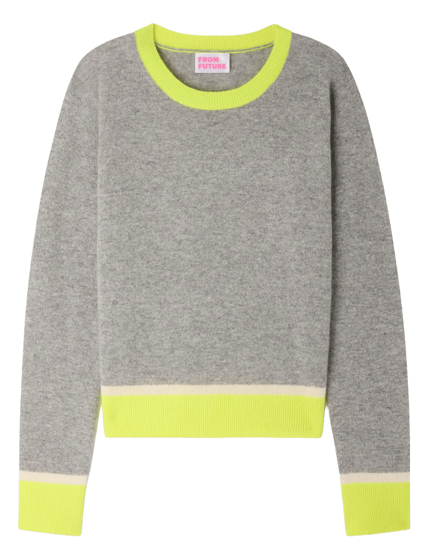 Pull droit en cachemire FROM FUTURE Gris