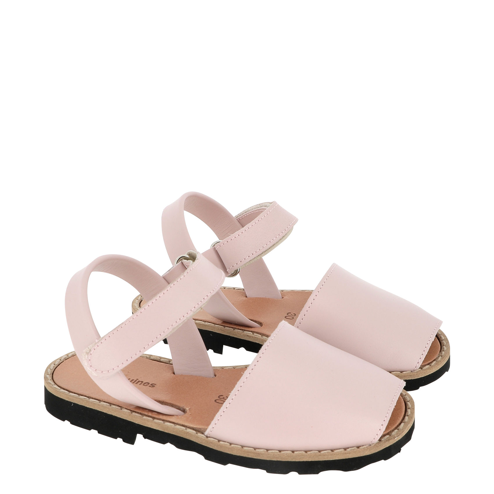 Sandales en cuir lisse MINORQUINES Rose