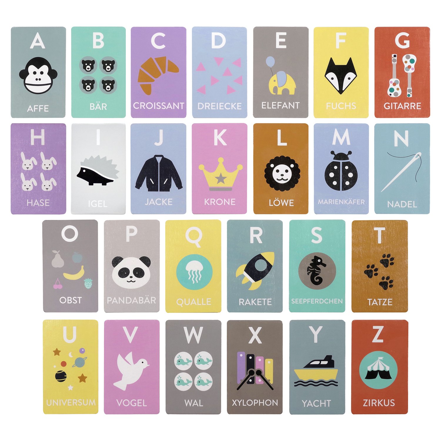 Educational wooden alphabet game KINDSGUT Multicolored