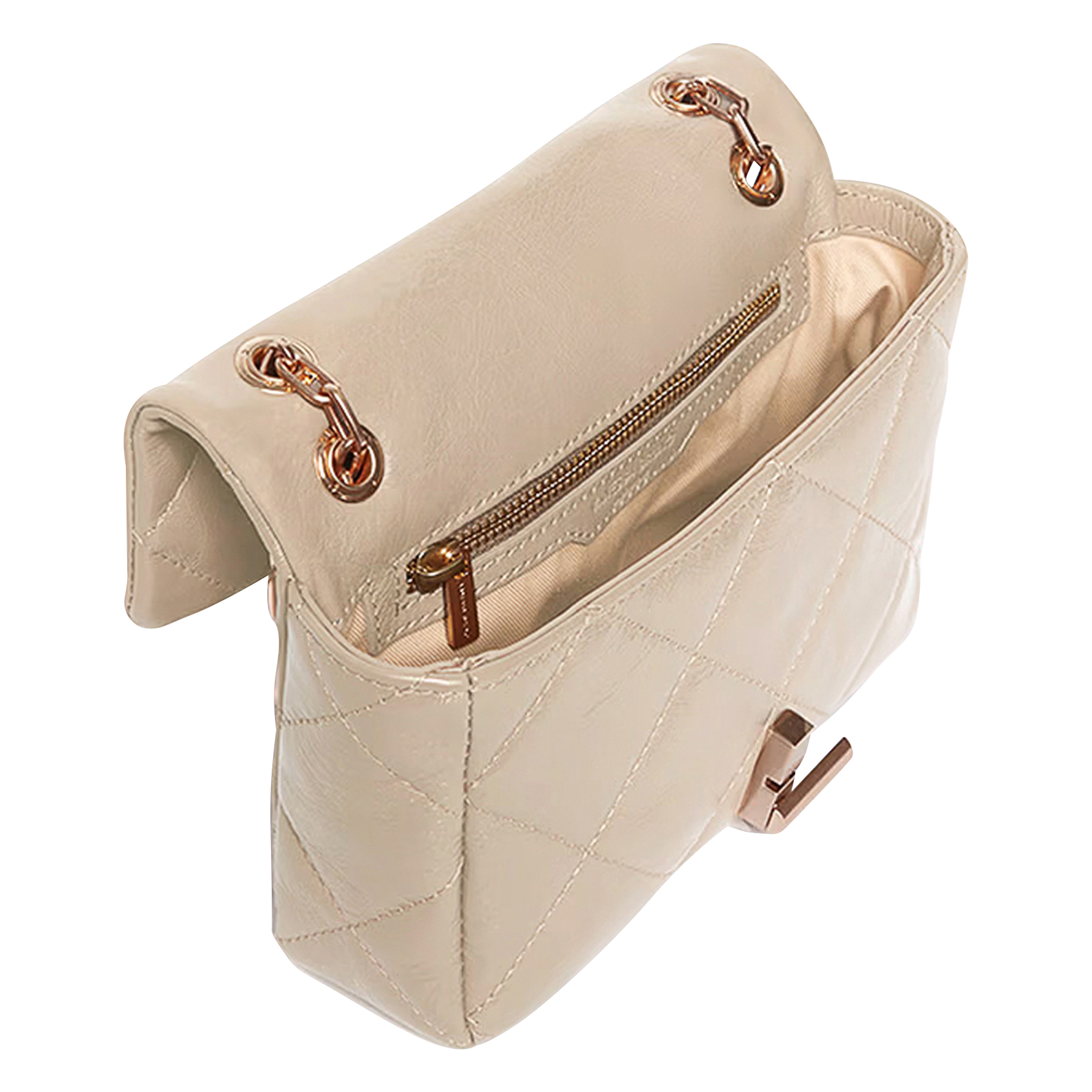 Sac bandoulière en cuir Beige