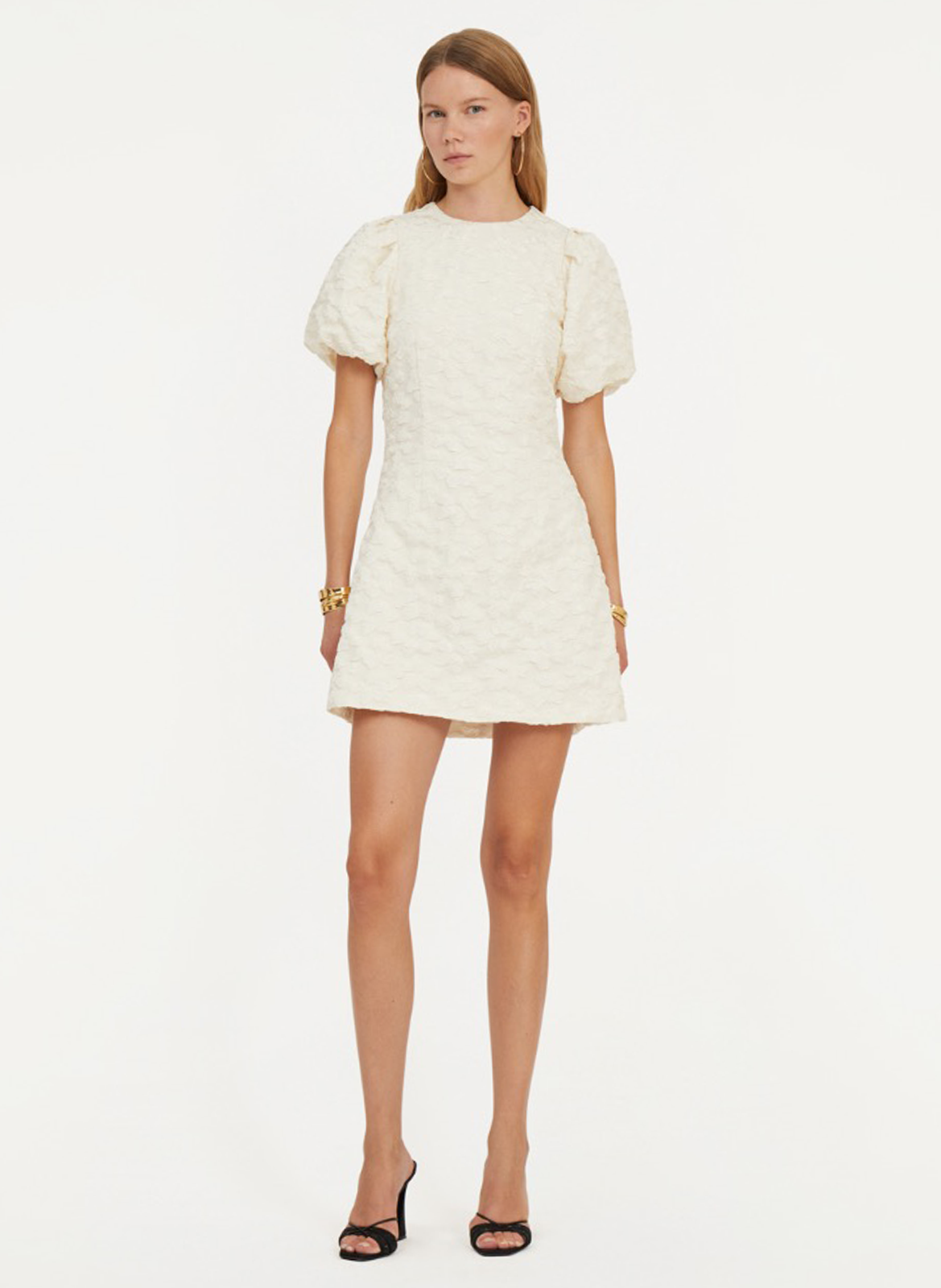 Round-neck midi dress ROTATE White