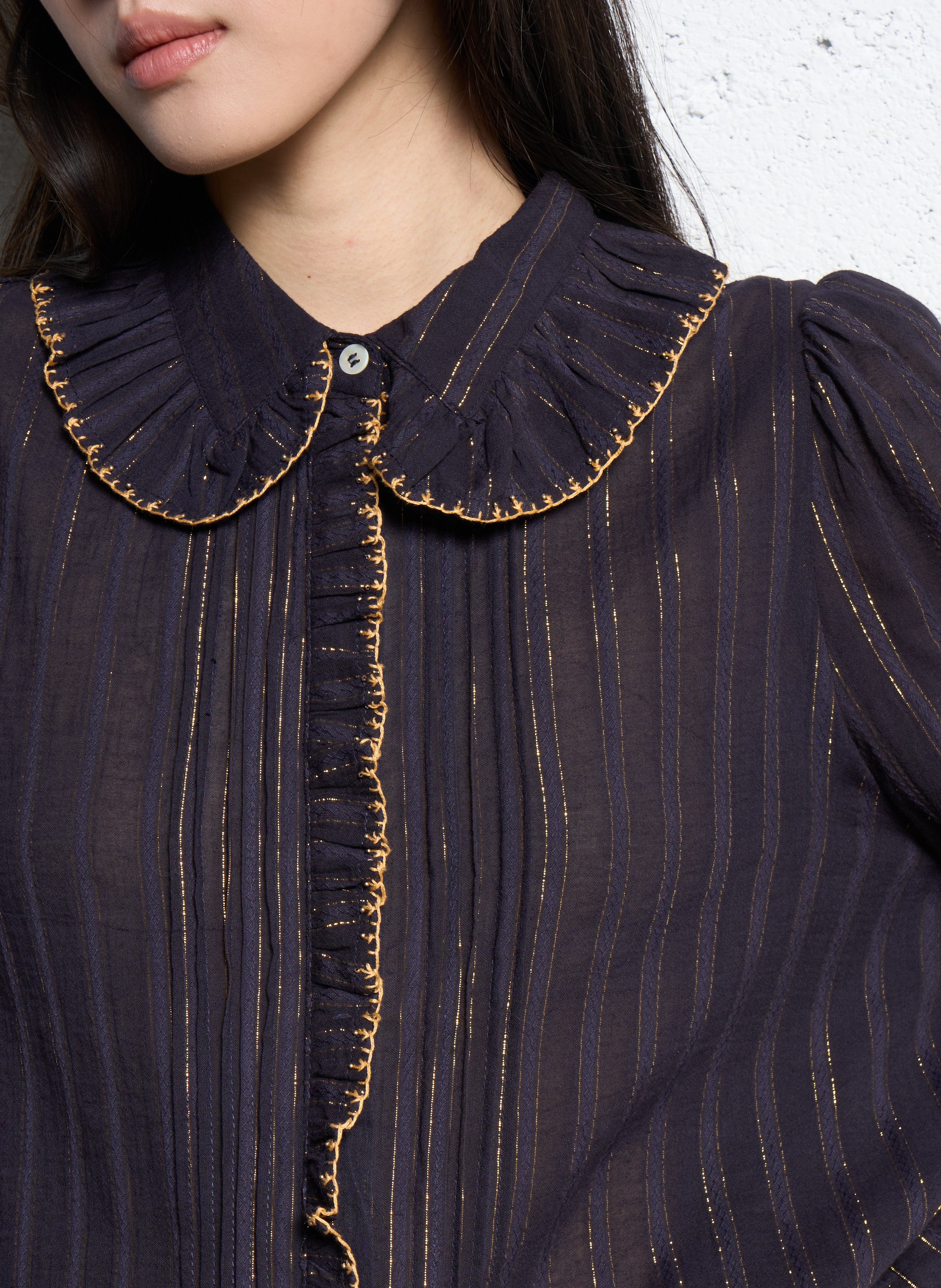 Baumwoll-Bluse EMILE ET IDA Blau