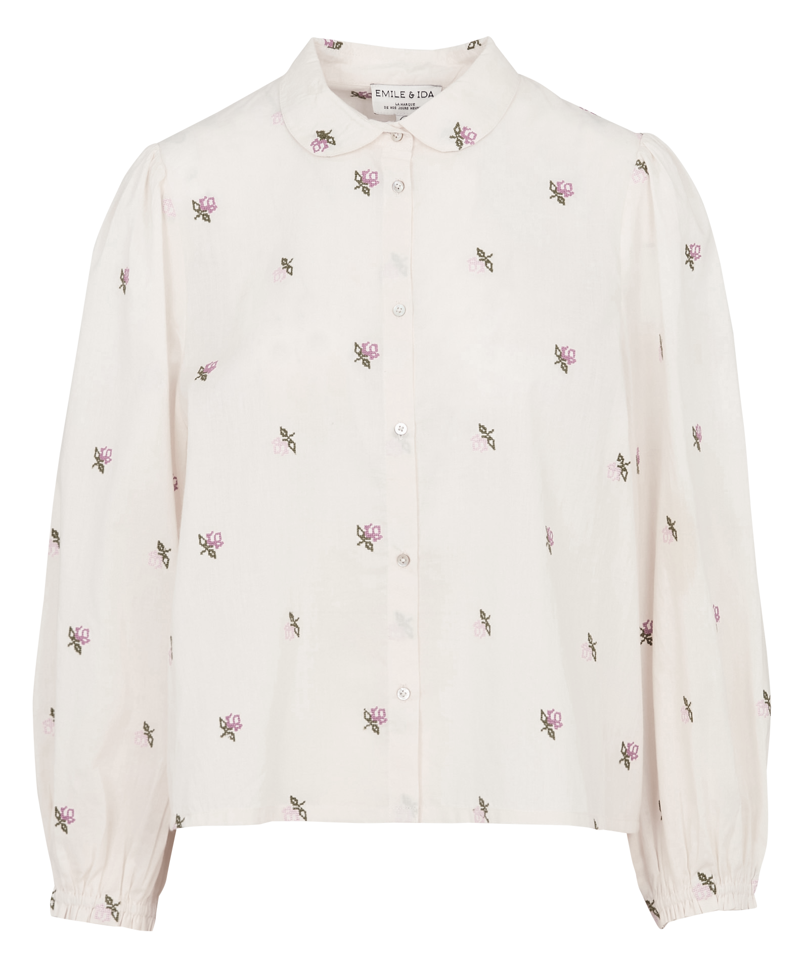 Baumwoll-Bluse EMILE ET IDA Beige