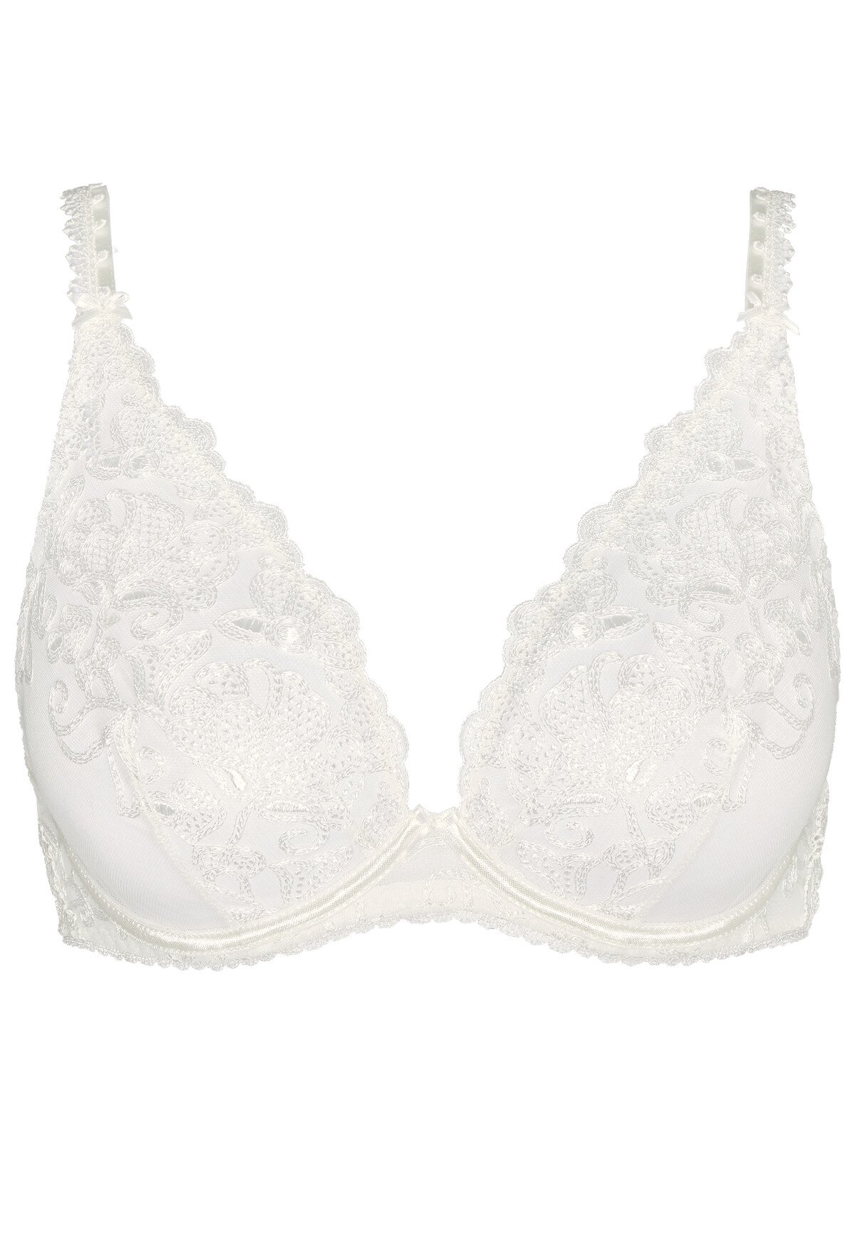 A la Folie kohl black underwired triangle bra AUBADE White