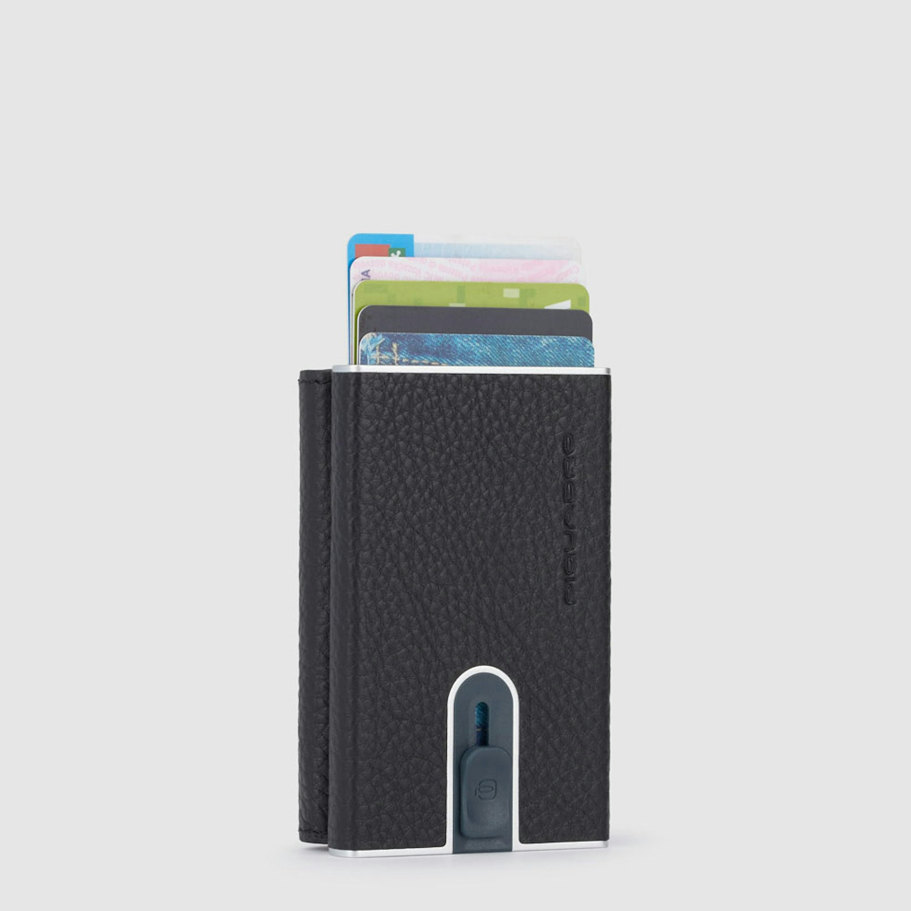 Wallet with sliding system PIQUADRO Black