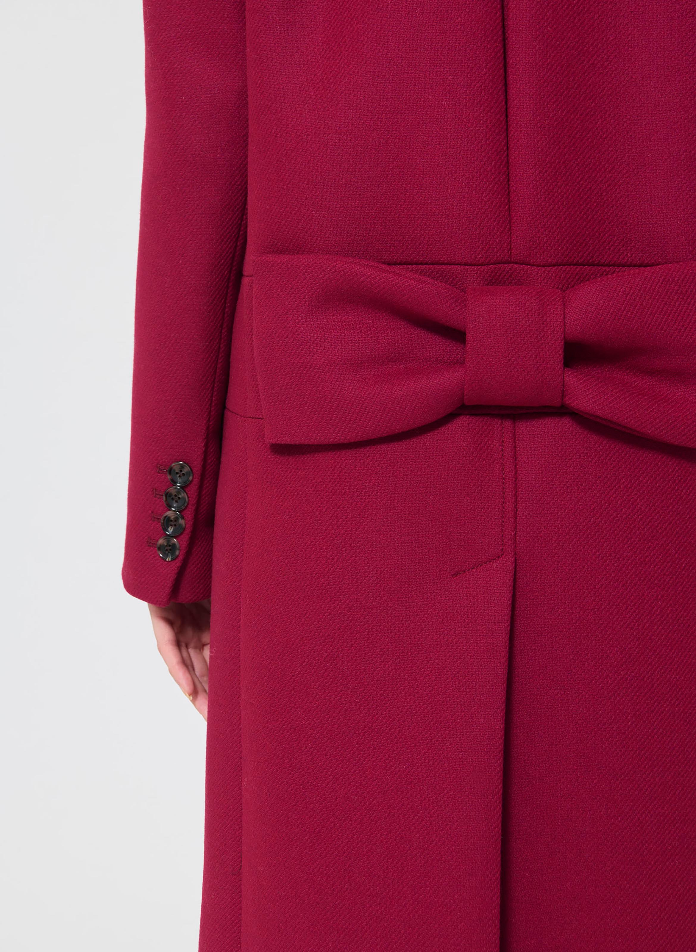 Straight wool-blend coat with classic collar TARA JARMON Red
