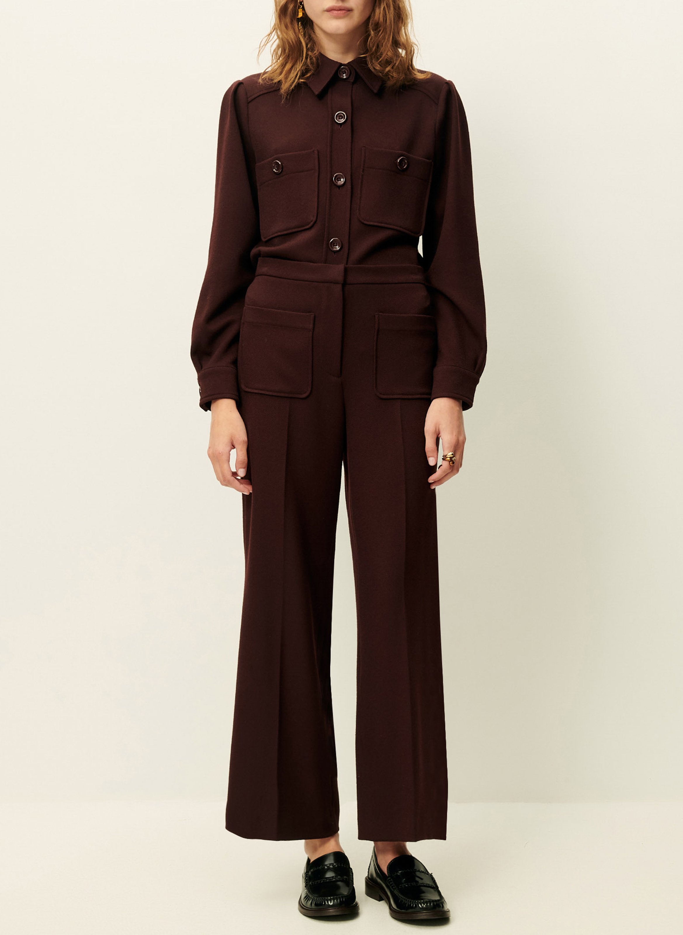 Straight shirt SESSUN Brown