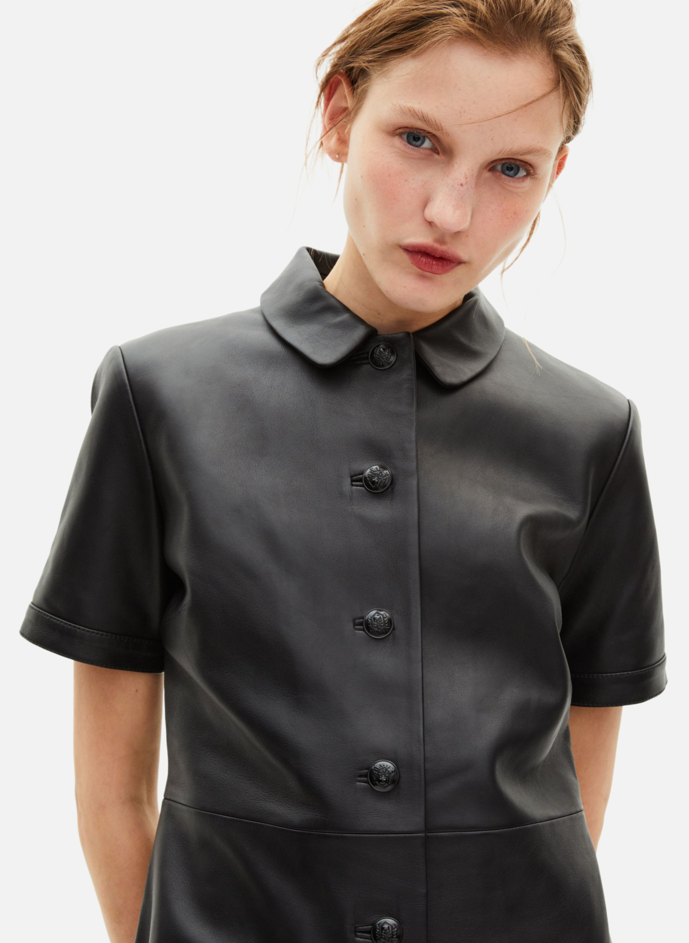 Short leather dress THE KOOPLES Black