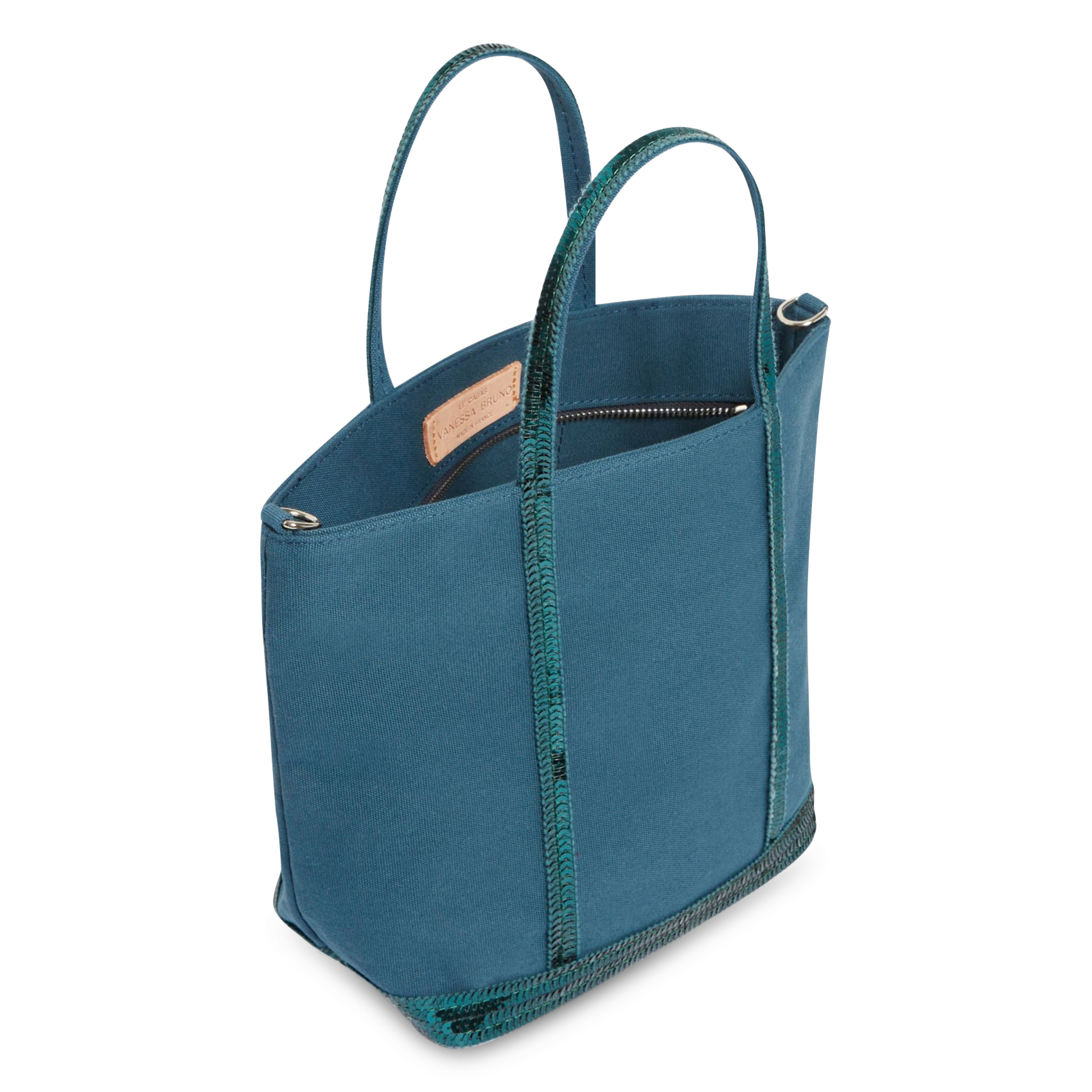 Cabas S en coton à sequins VANESSA BRUNO Vert