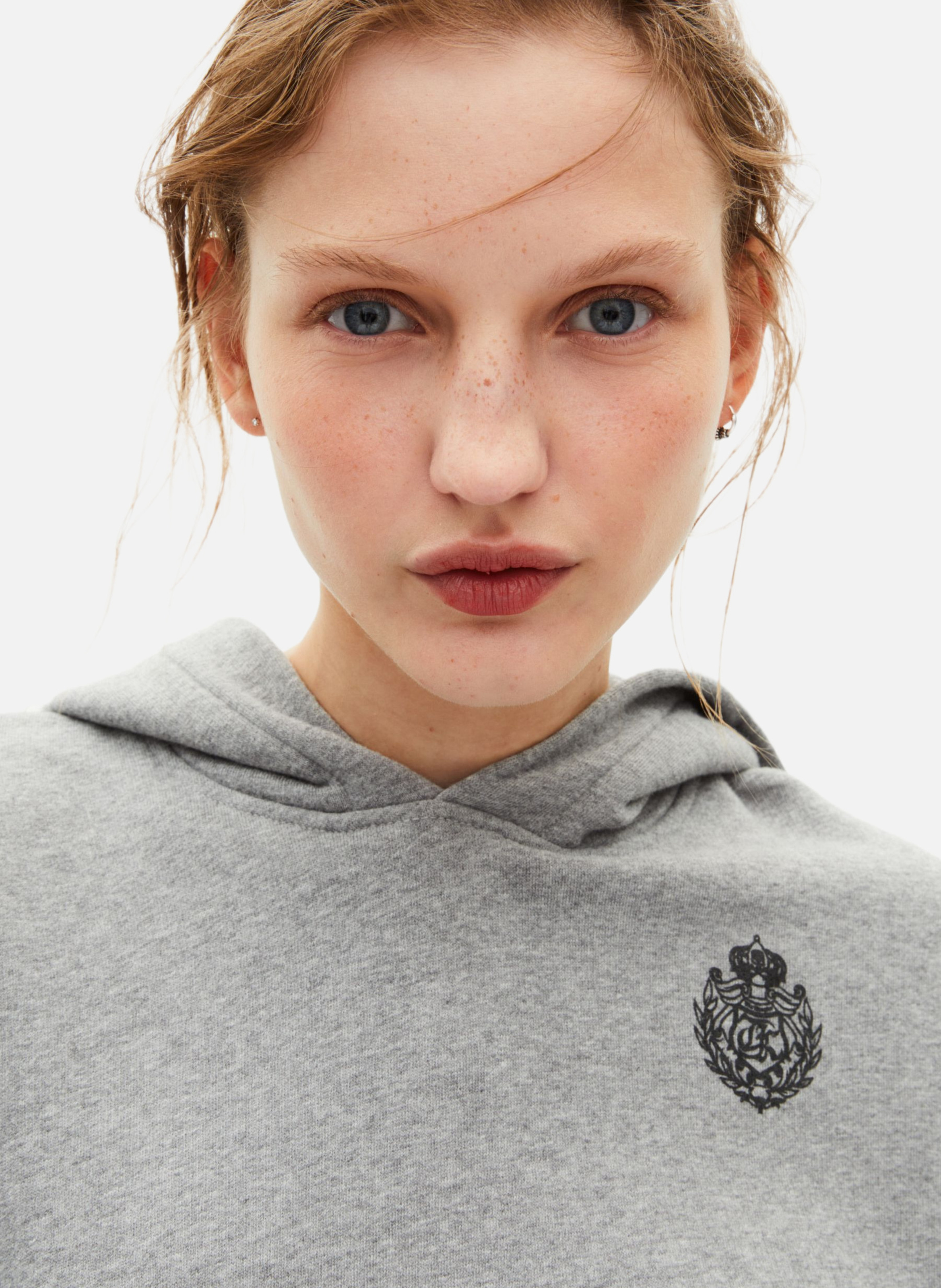 Short hooded sweatshirt THE KOOPLES Grey