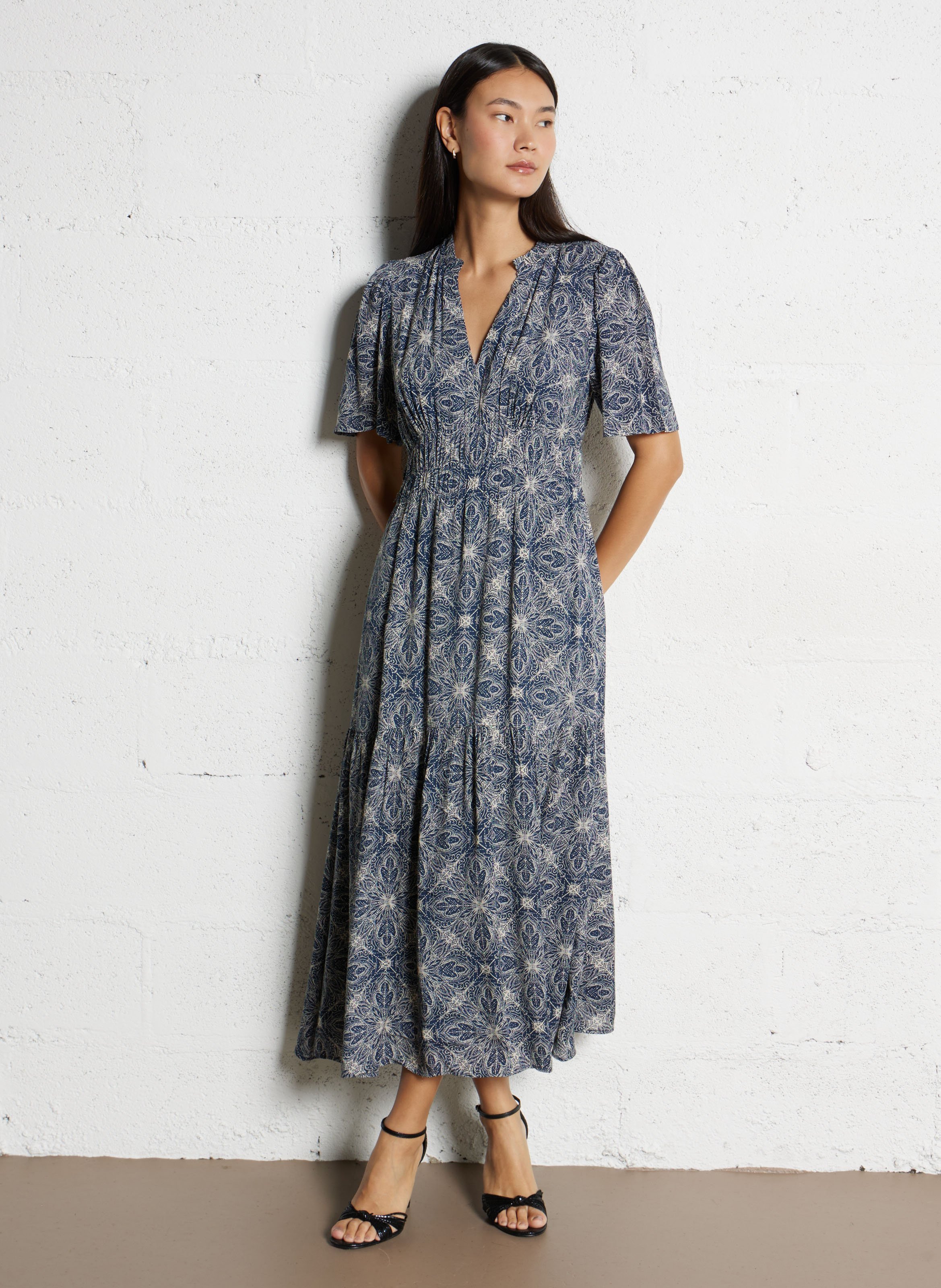 Daurélie printed dress MAISON 123 Blue