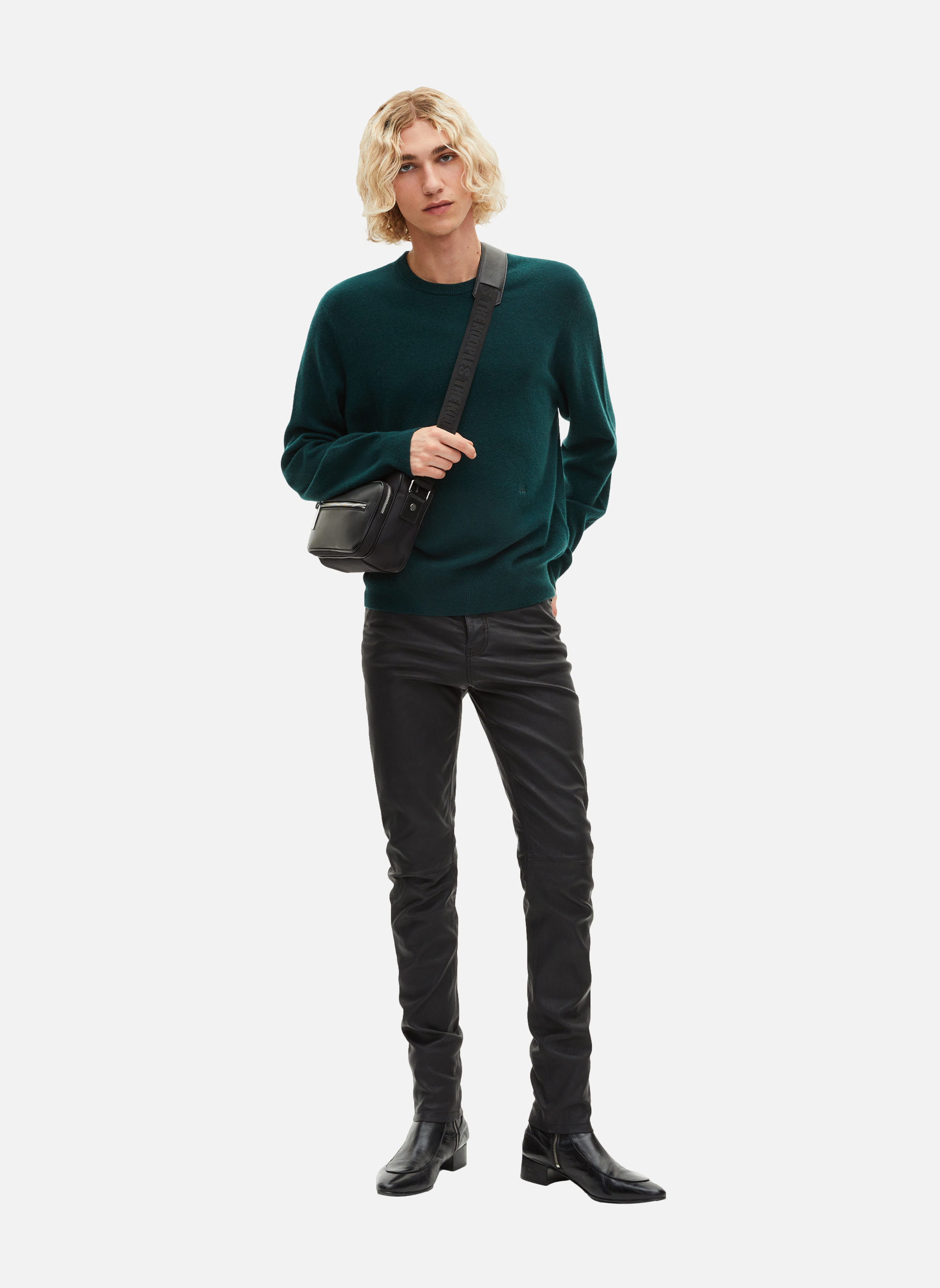 Belted cashmere sweater THE KOOPLES Green