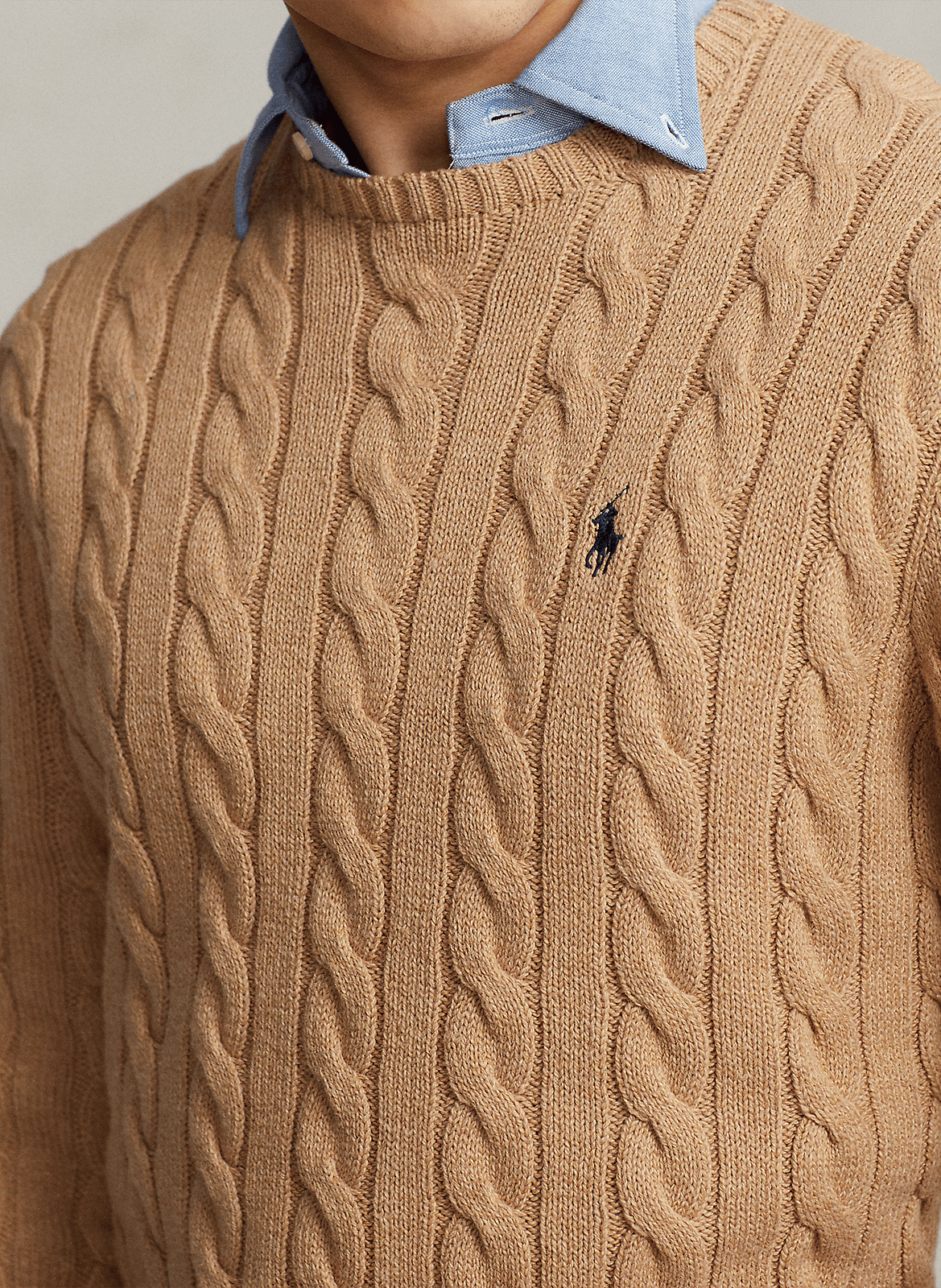 Rundhalspullover aus Baumwolle, Regular Fit POLO RALPH LAUREN Beige