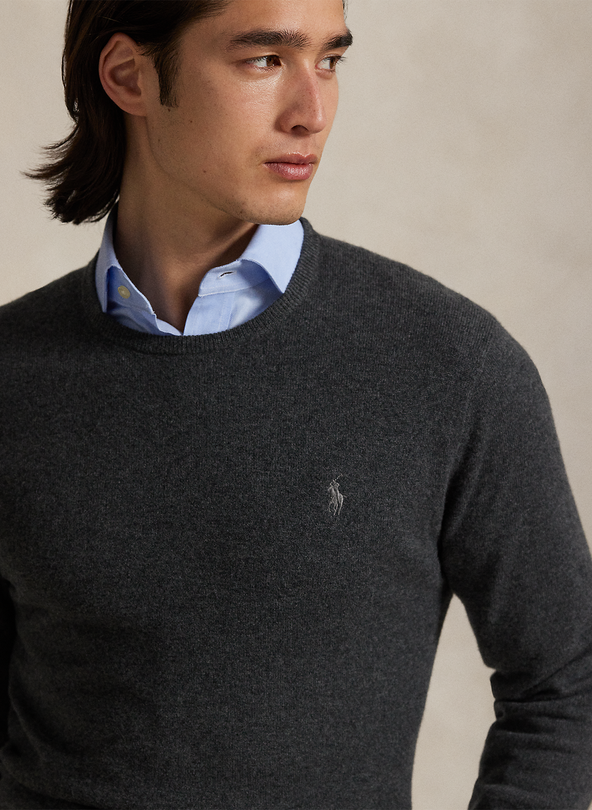 Gestreepte wollen trui POLO RALPH LAUREN Grijs