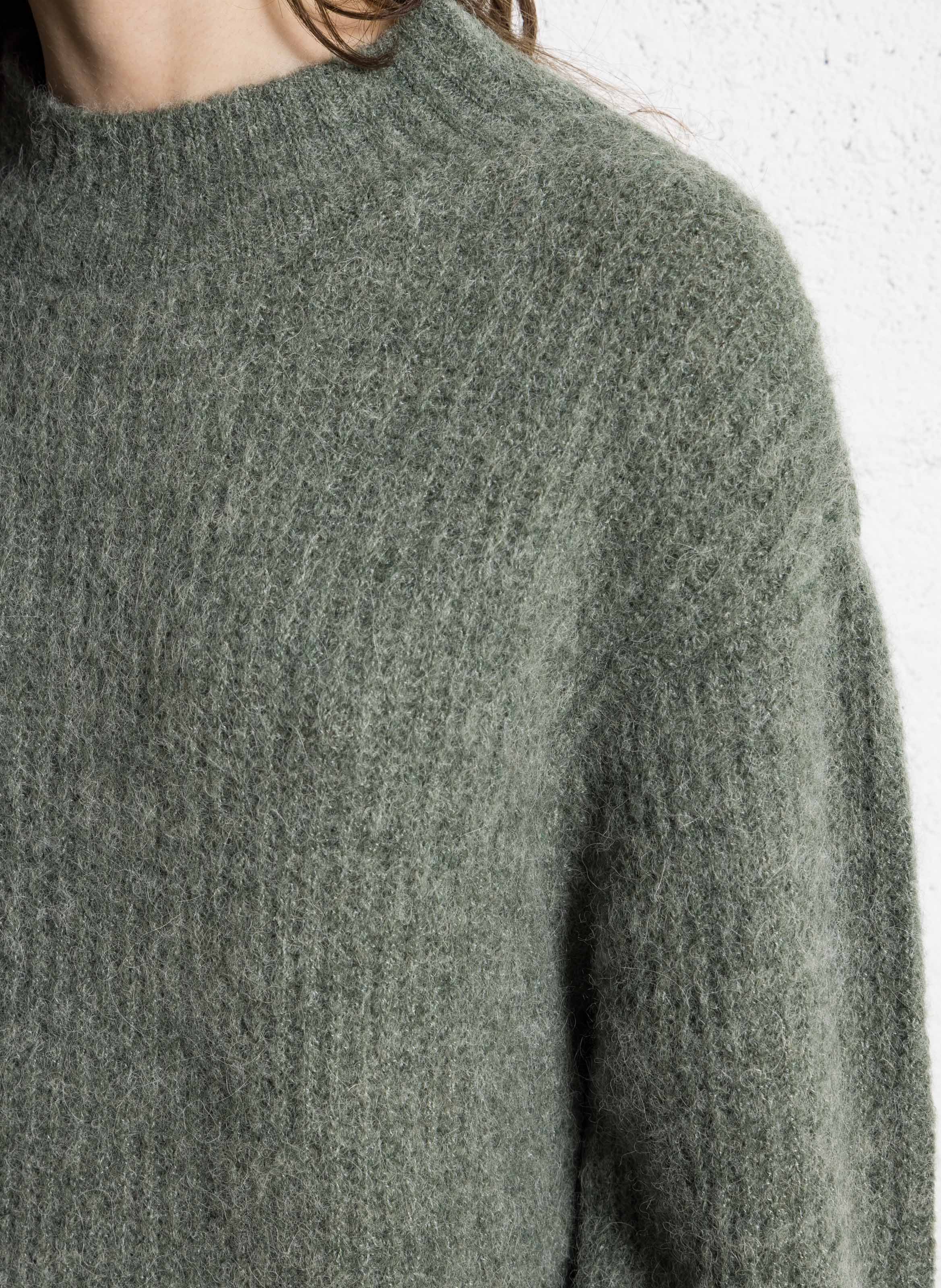 Straight-cut high-neck sweater AMERICAN VINTAGE Green