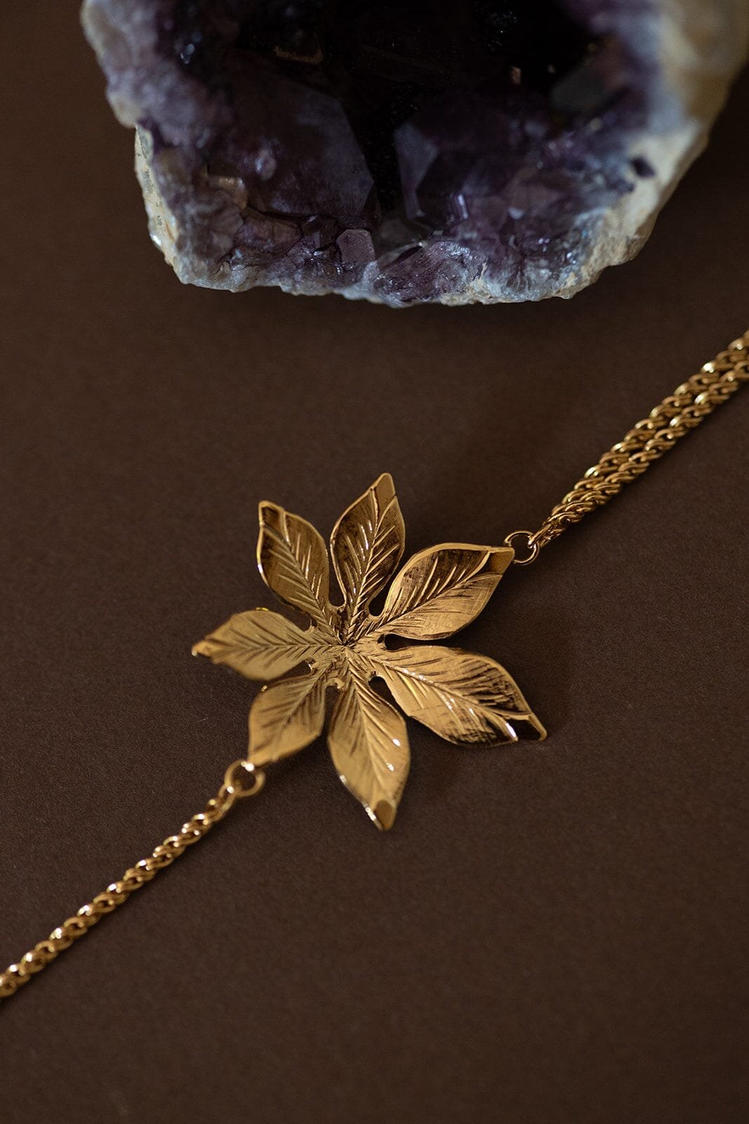 THÉIA - fine gold-plated flower bracelet MONSIEUR SIMONE Golden