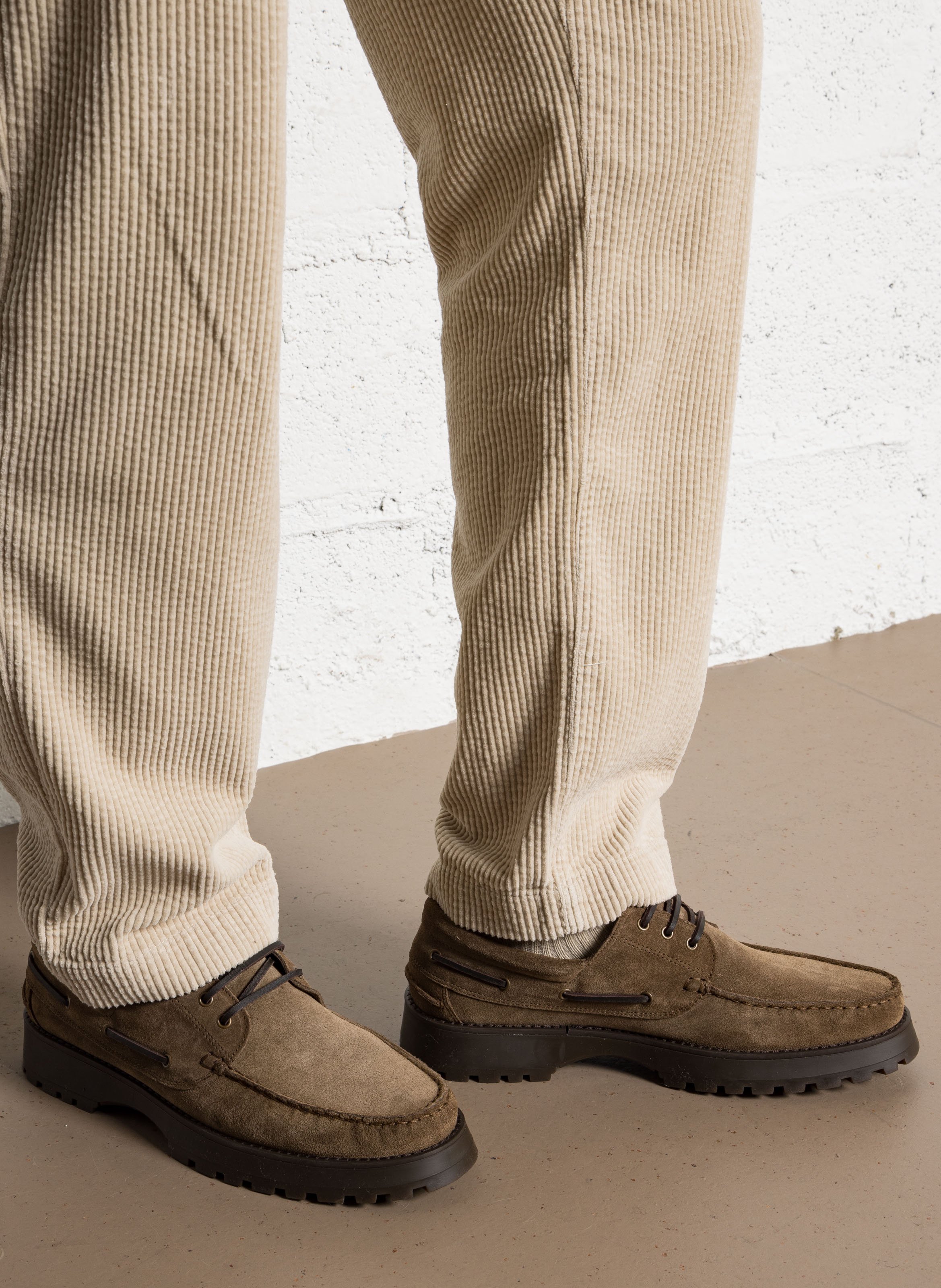 Mocassins à semelles crantées en cuir BOBBIES Marron