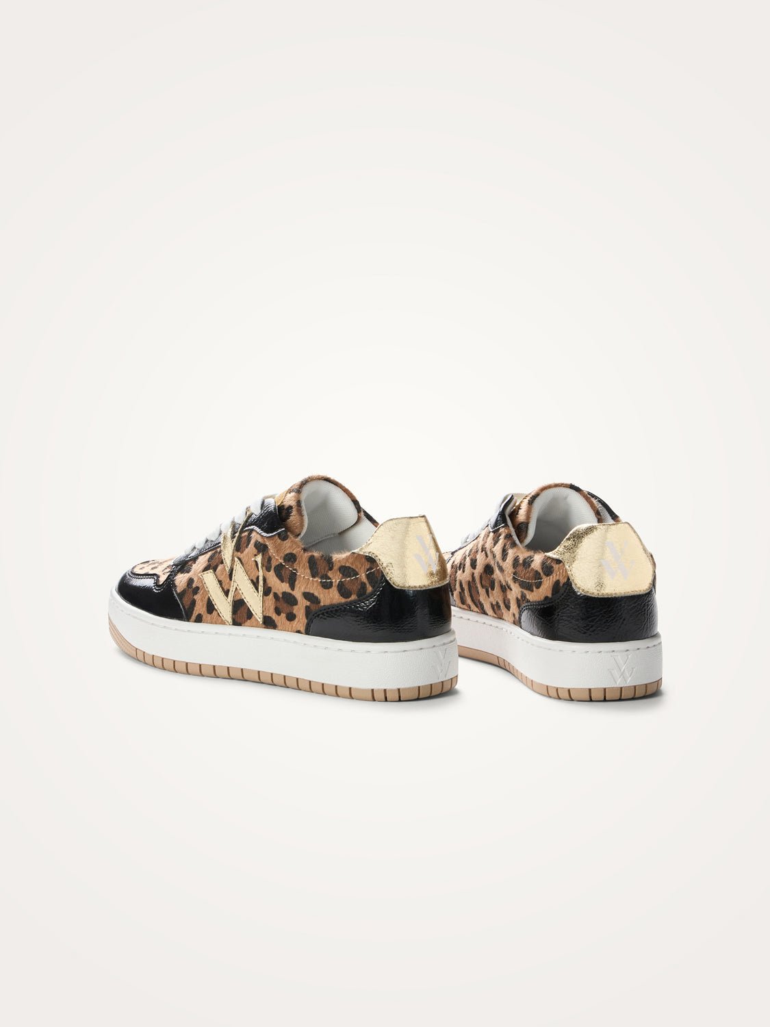 Leopard Low-Top Sneakers in Pony Effect VANESSA WU Brown