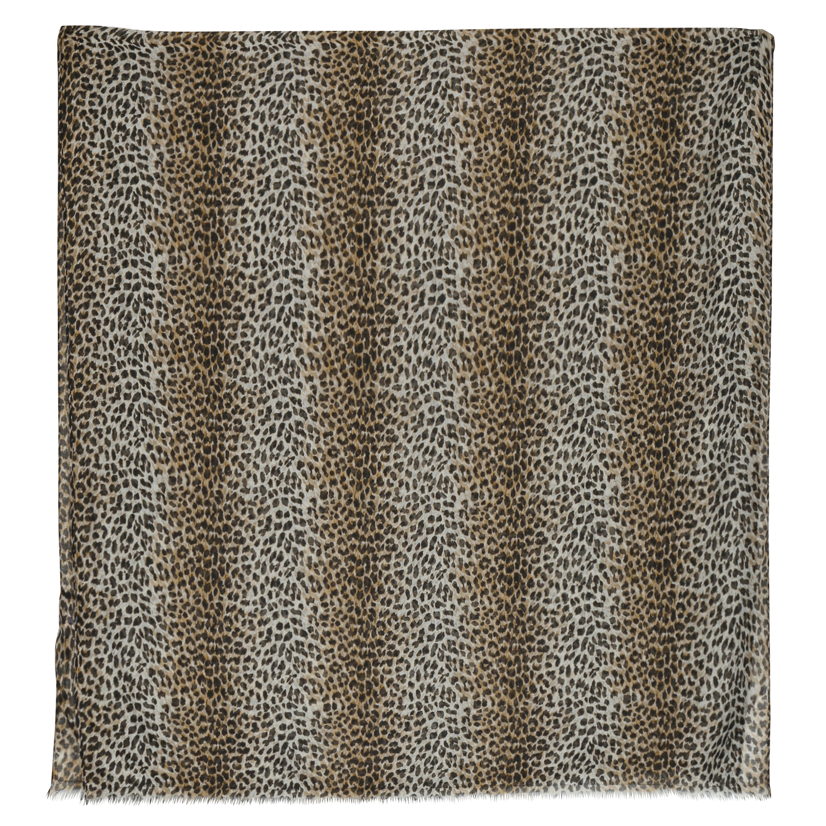 Leopard Print Scarf PIECES Black