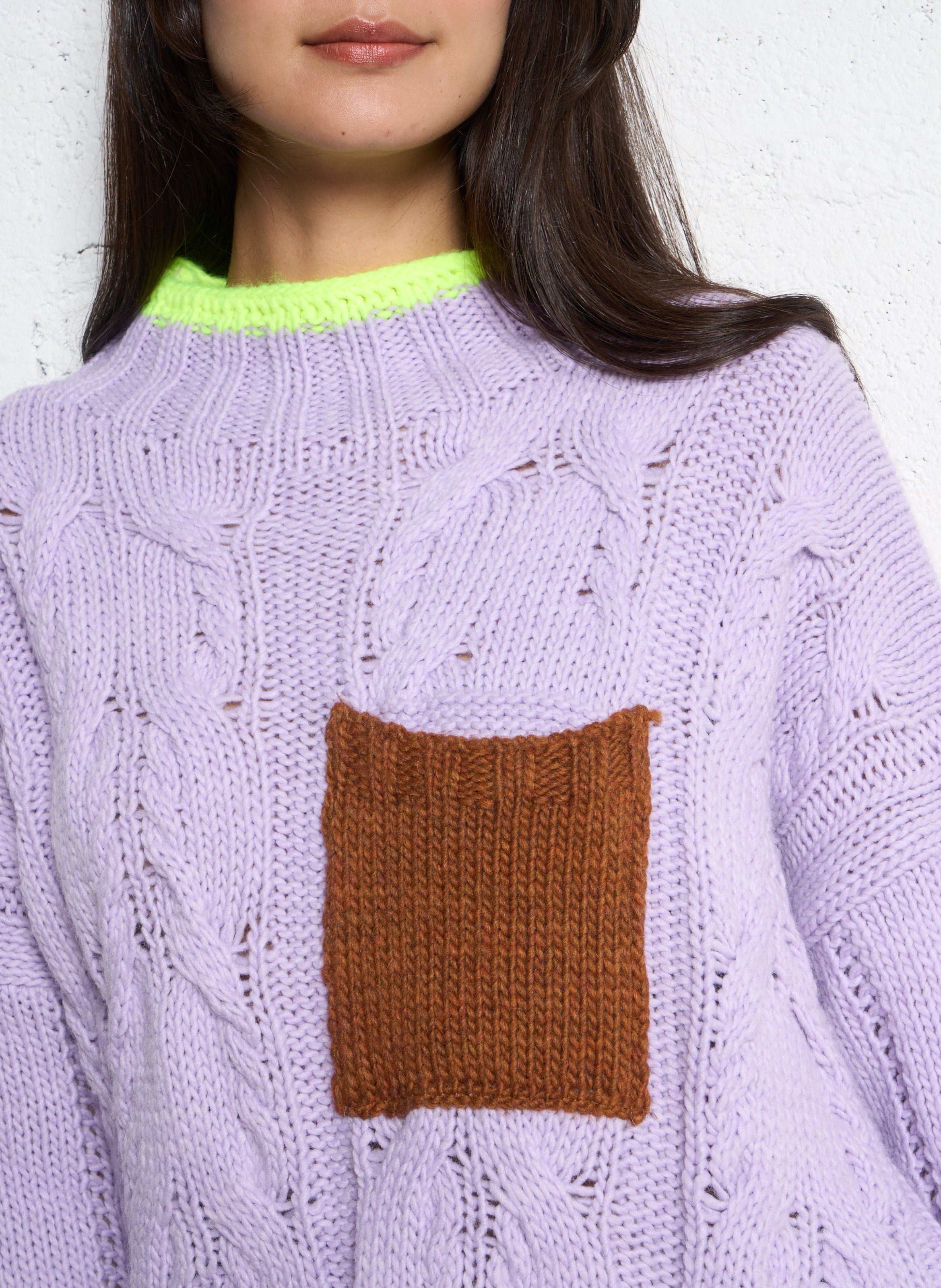 Pull oversize col montant  DR BLOOM Violet