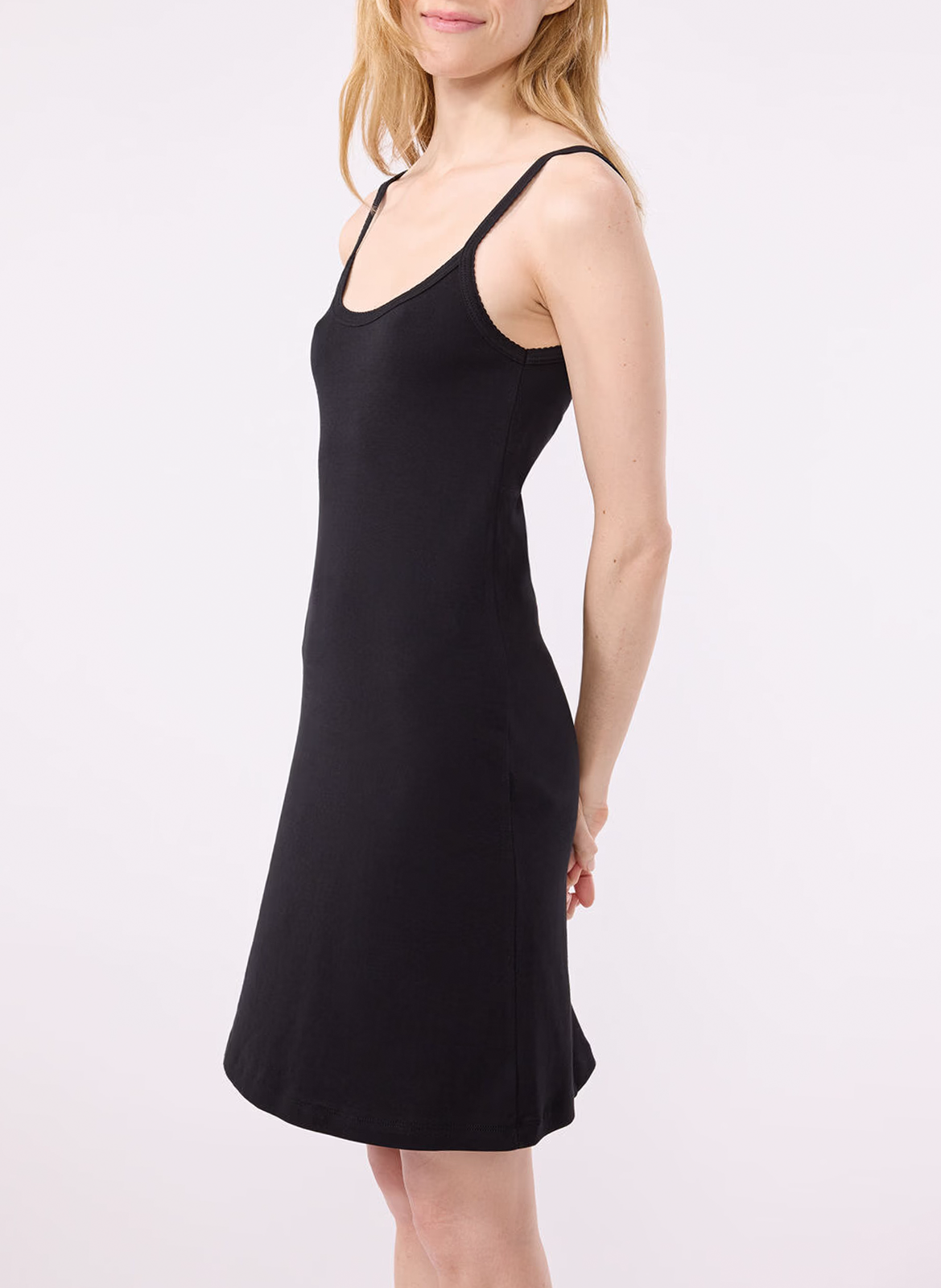 Nuisette col rond en coton PETIT BATEAU Noir